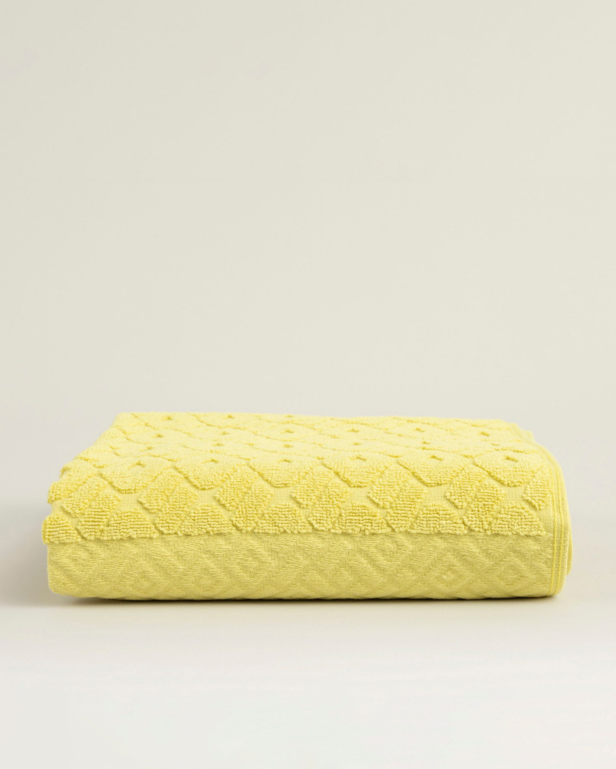 Handdoek Lattice 70x140 cm zonnig geel