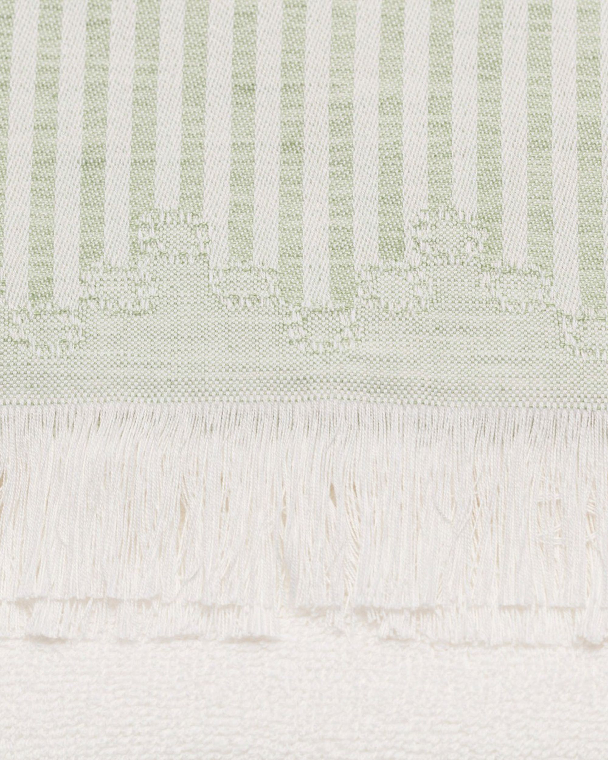 Handdoek Trevor 70x140 cm Wit Groen (hover)