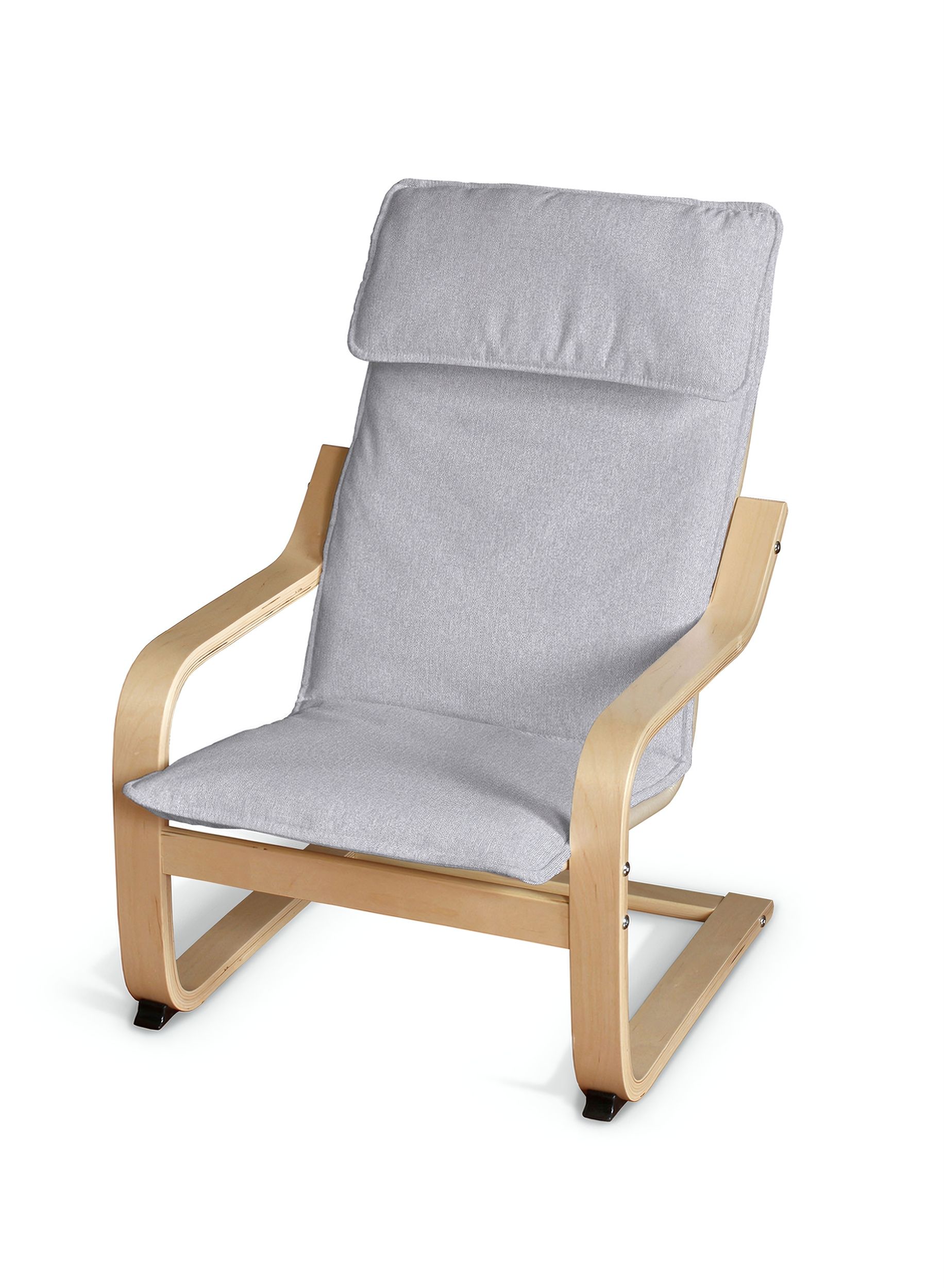 Poäng kussen voor een kinderstoel kleur product grijs stof met structuur