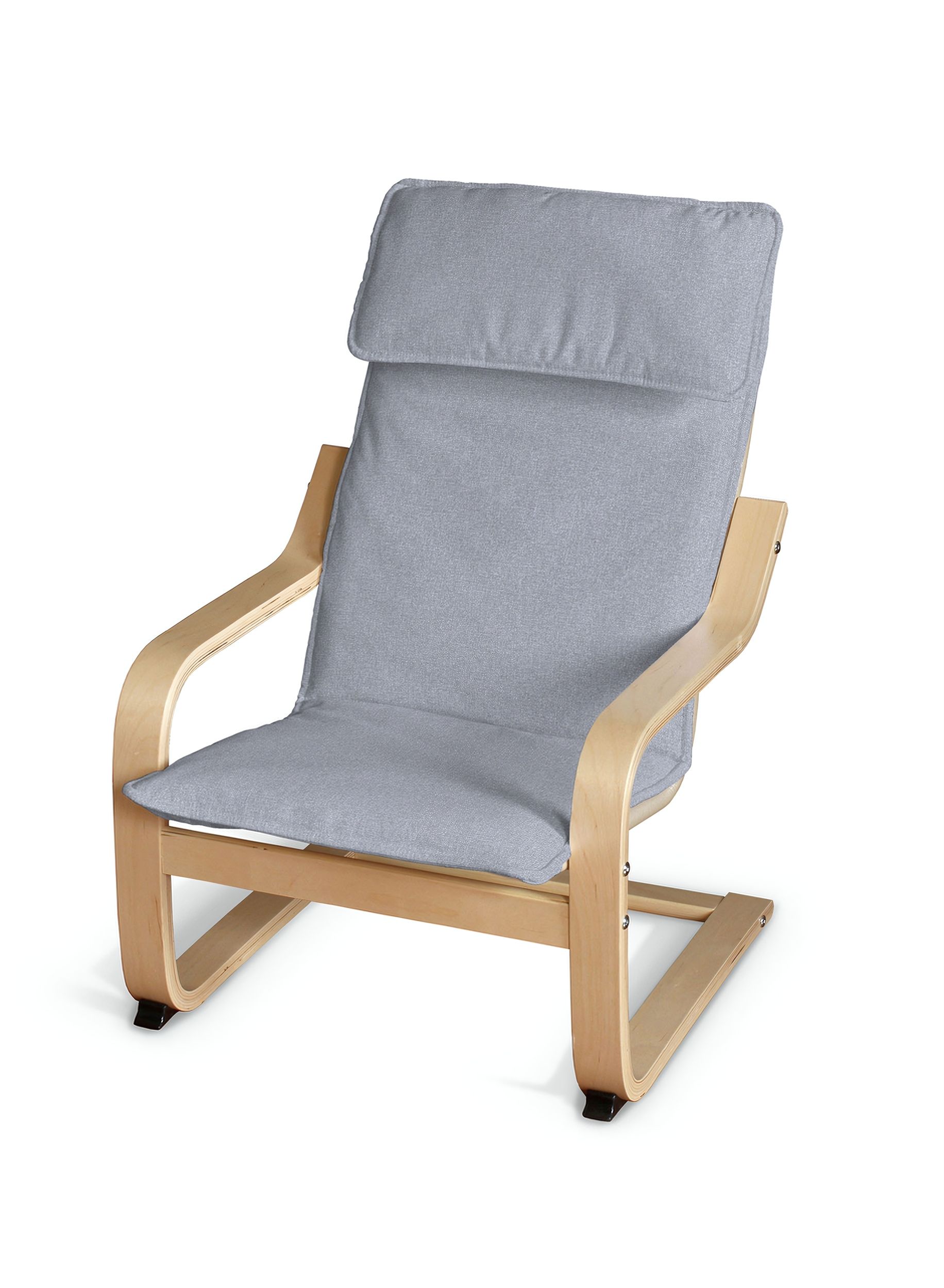 Poäng kussen voor een kinderstoel kleur product blauw stof met structuur
