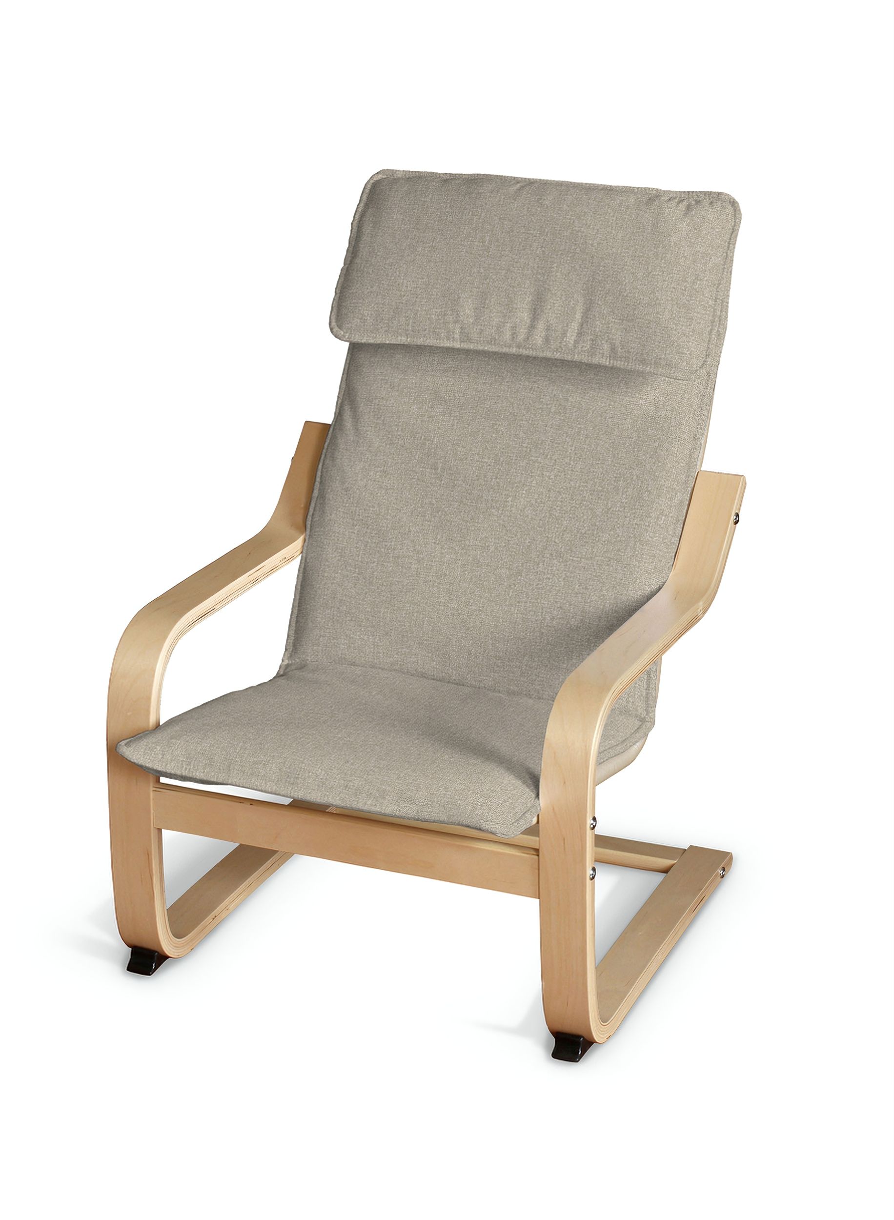 Poäng kussen voor een kinderstoel kleur product beige stof met structuur