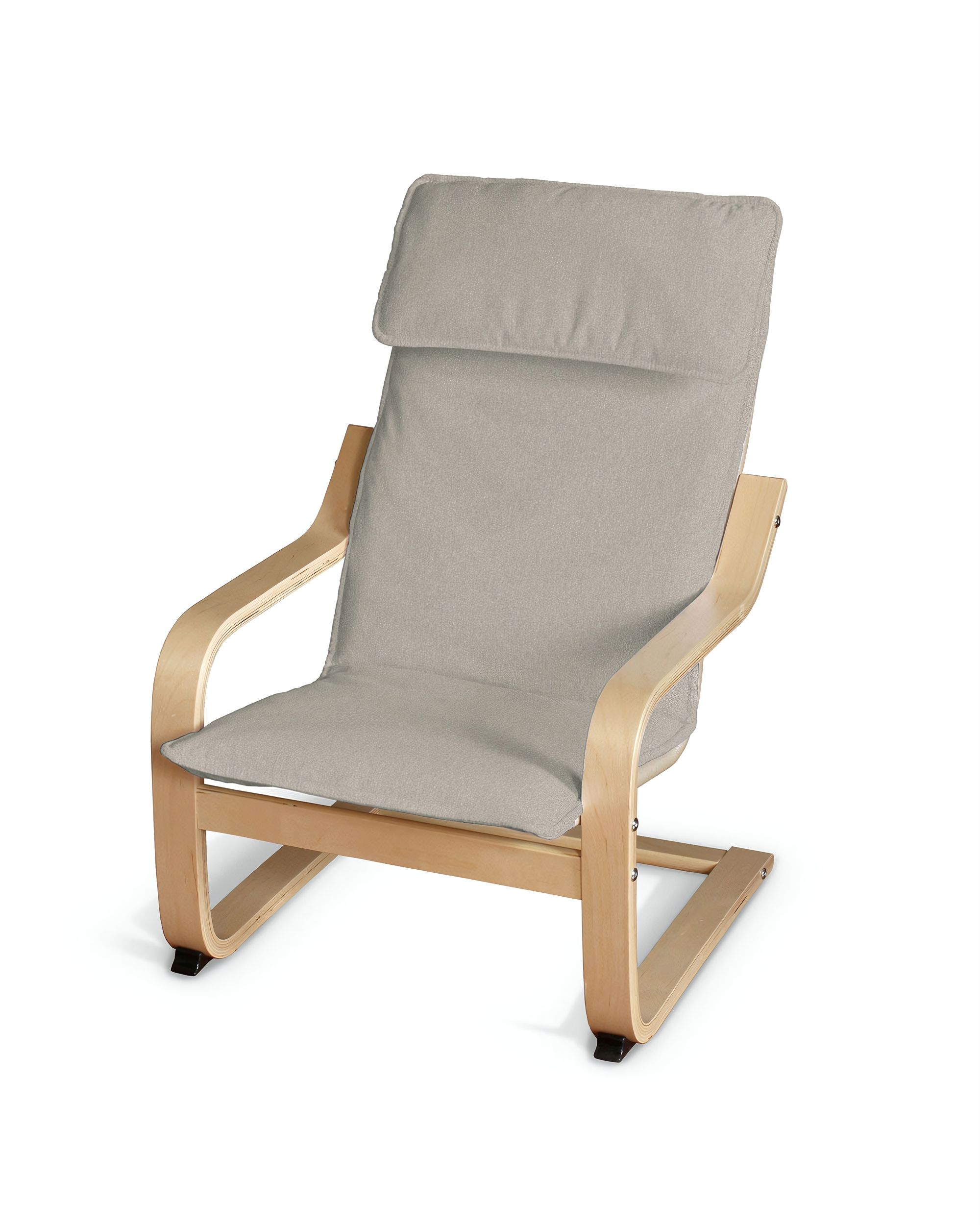 Poäng kussen voor een kinderstoel kleur product beige stof met structuur