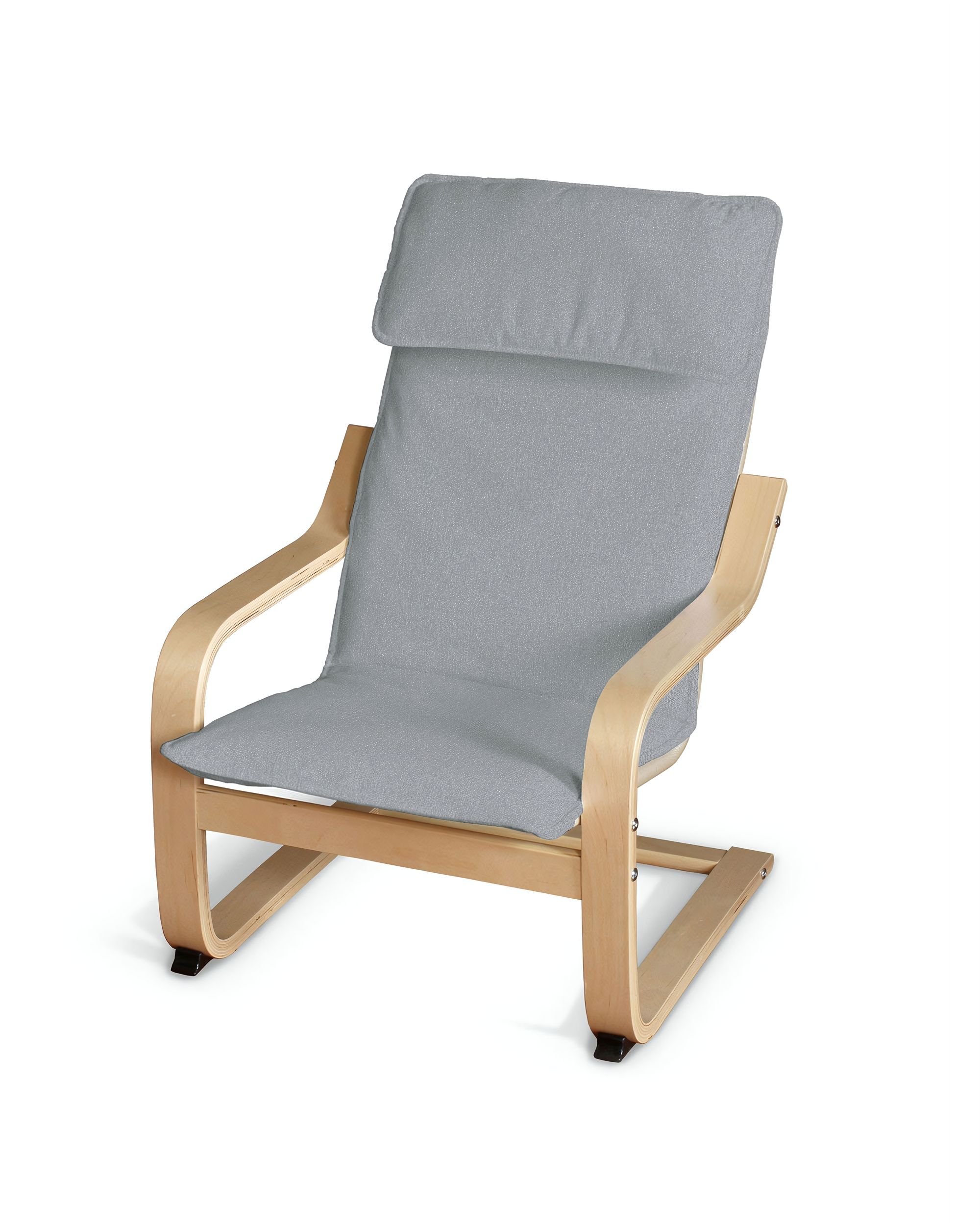 Poäng kussen voor een kinderstoel kleur product grijs stof met structuur