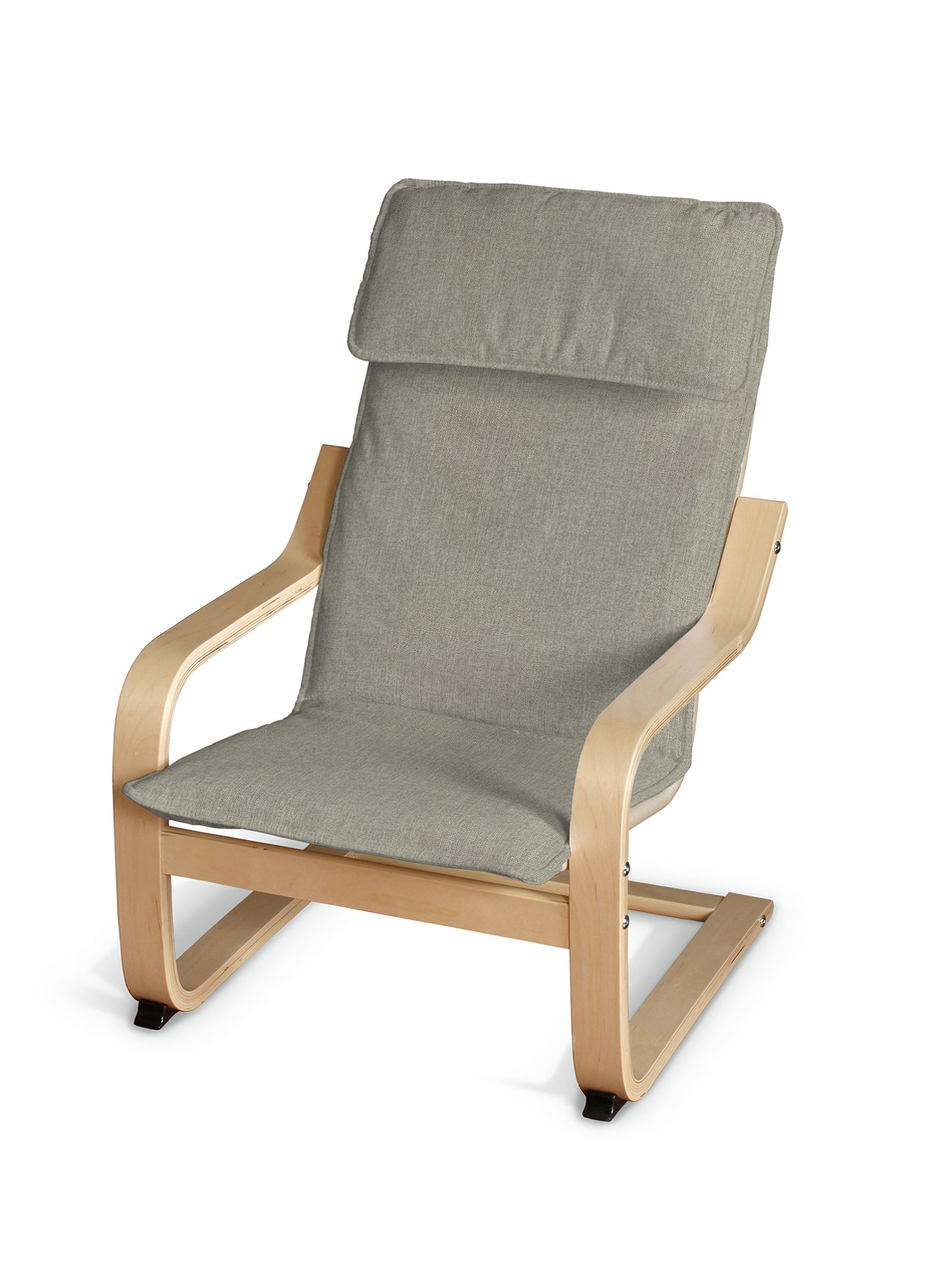 Poäng kussen voor een kinderstoel kleur product beige stof met structuur