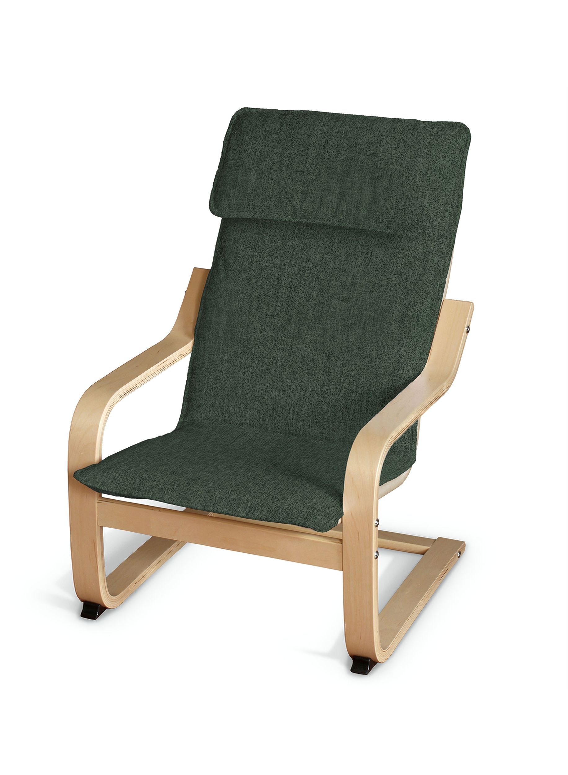 Poäng kussen voor een kinderstoel kleur product groen stof met structuur
