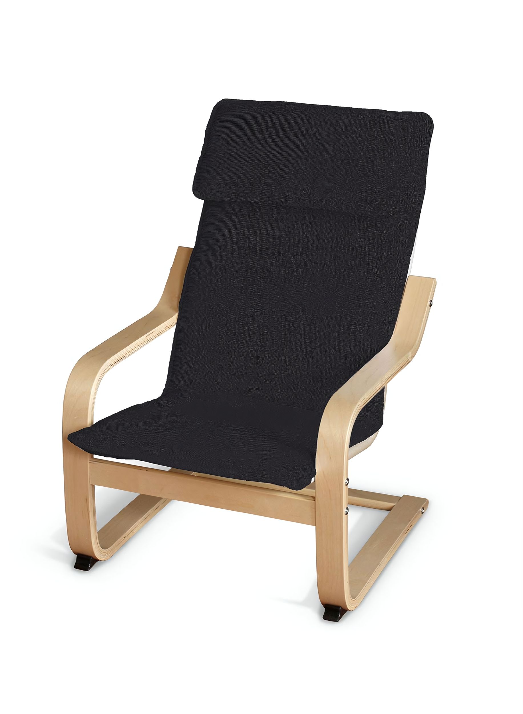 Poäng kussen voor een kinderstoel kleur product zwart stof met structuur