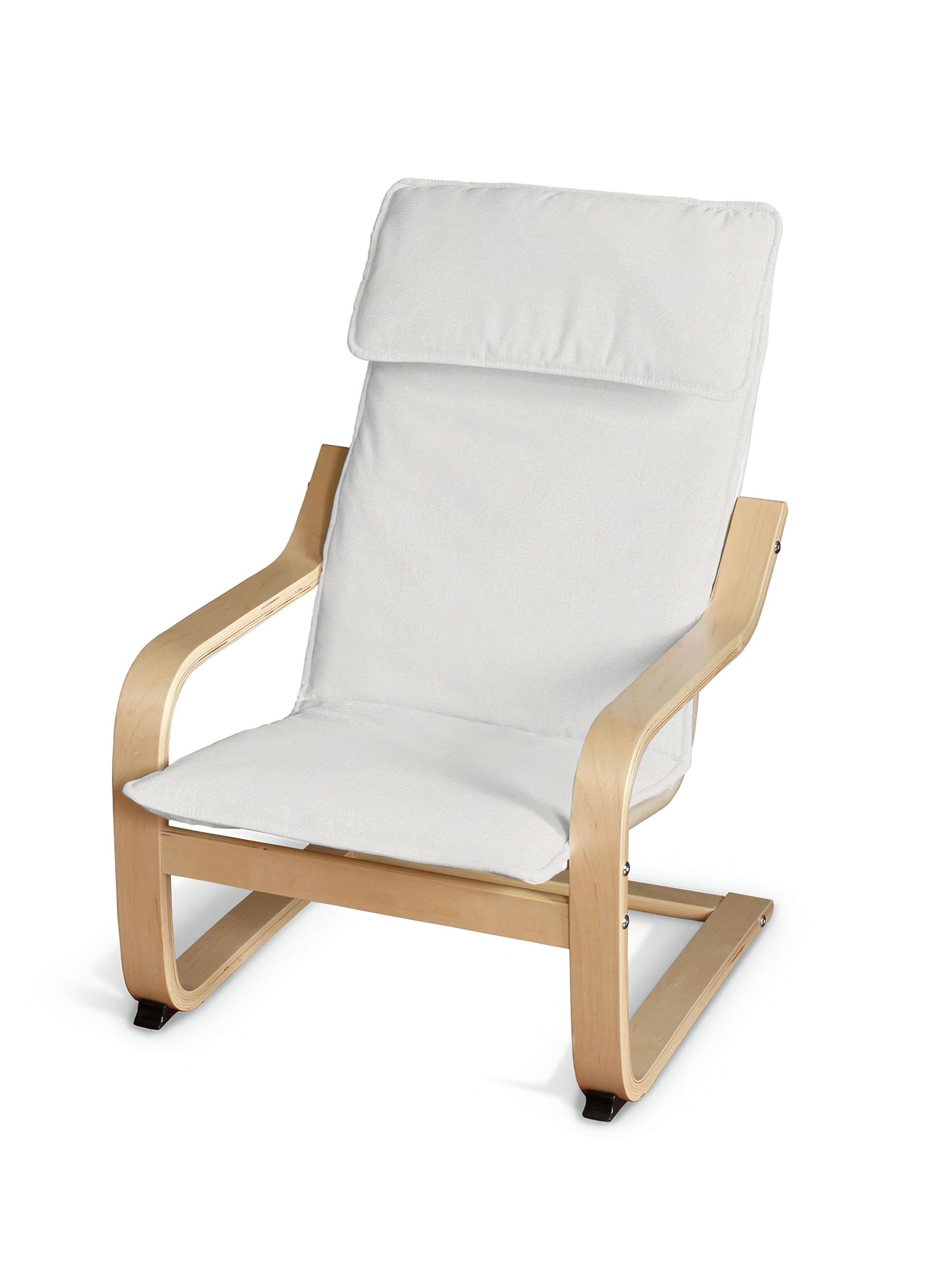 Poäng kussen voor een kinderstoel kleur product beige stof met structuur
