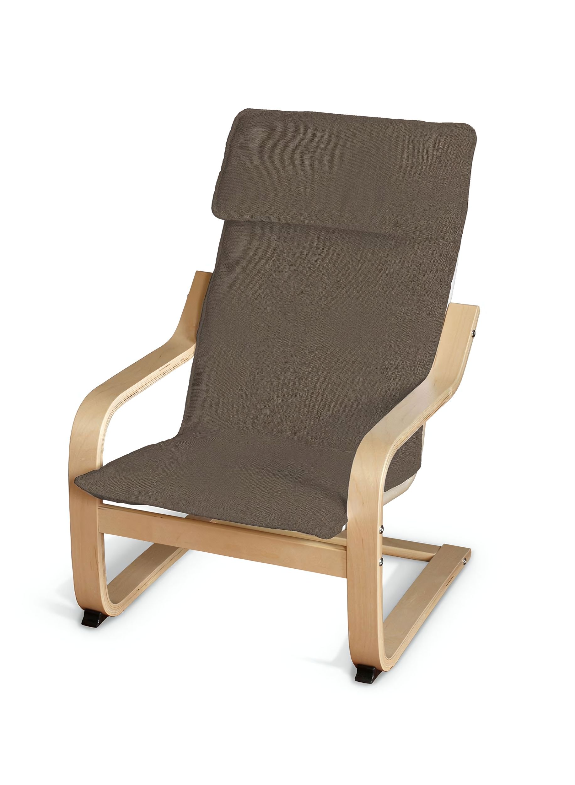 Poäng kussen voor een kinderstoel kleur product bruin stof met structuur