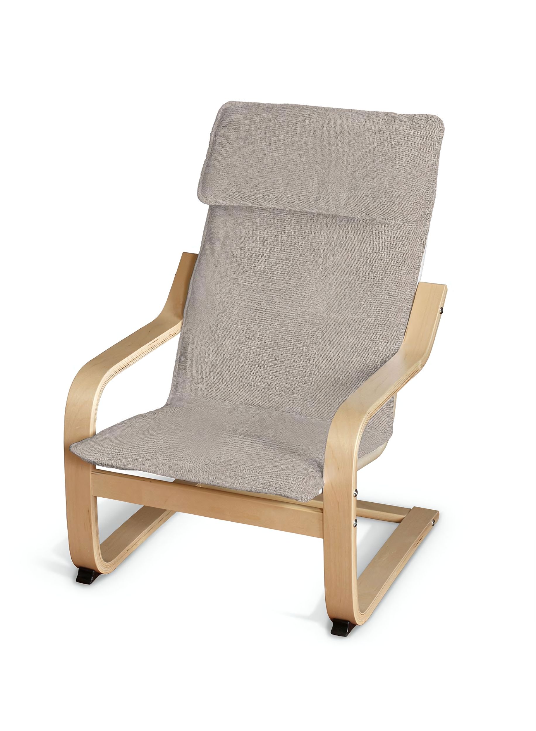 Poäng kussen voor een kinderstoel kleur product beige stof met structuur