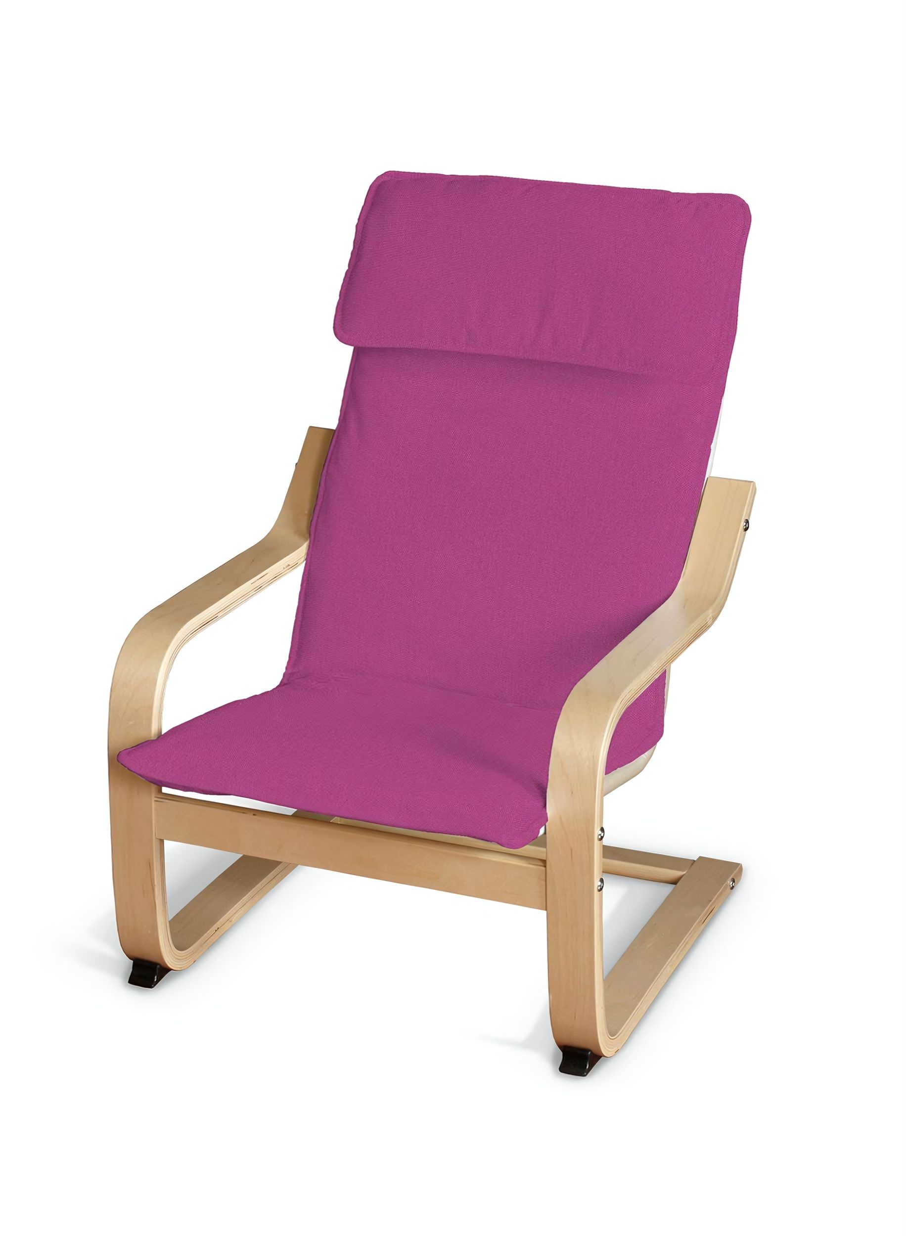 Poäng kussen voor een kinderstoel kleur product roze stof met structuur