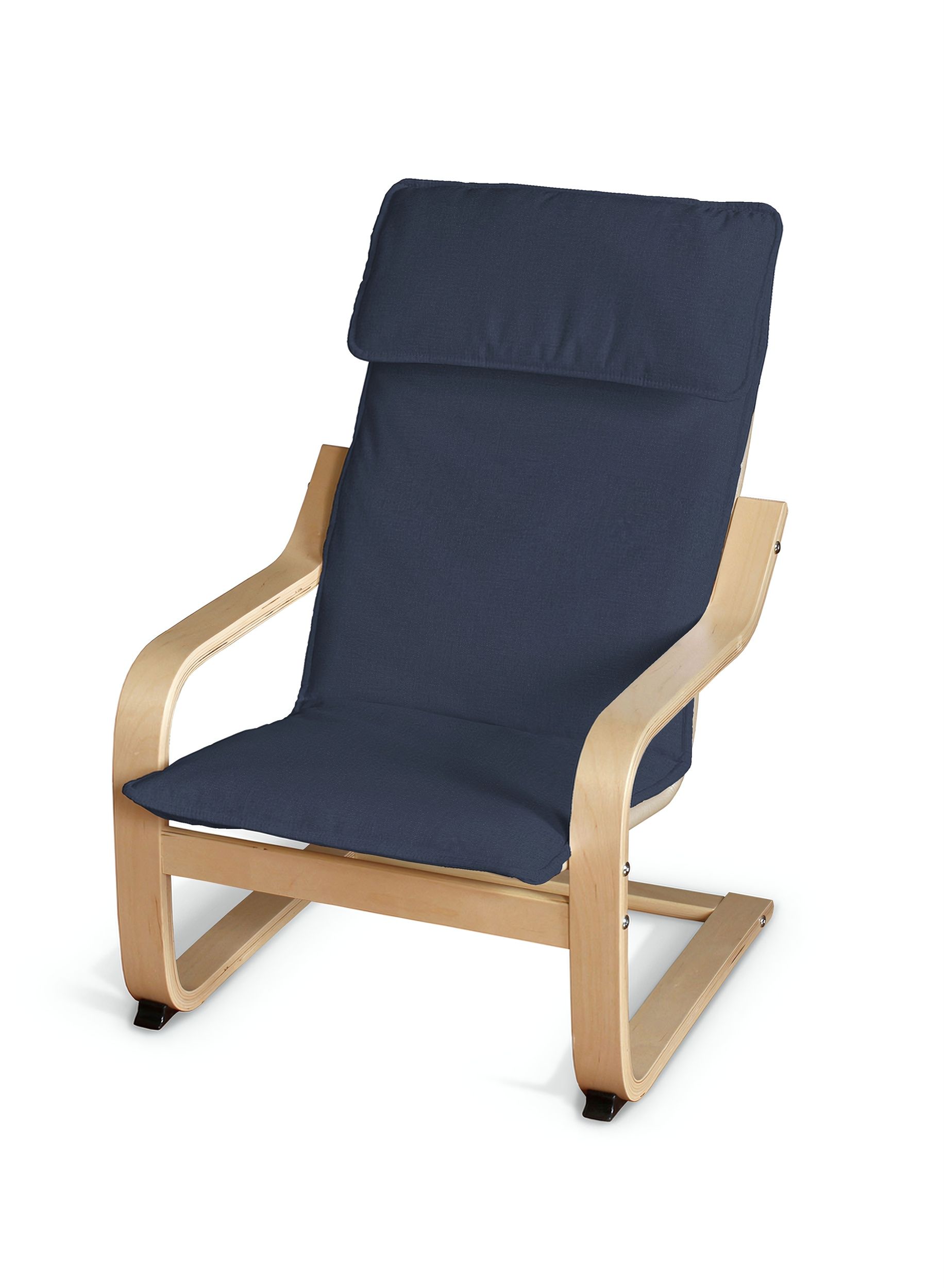 Poäng kussen voor een kinderstoel kleur product donkerblauw stof fluweel