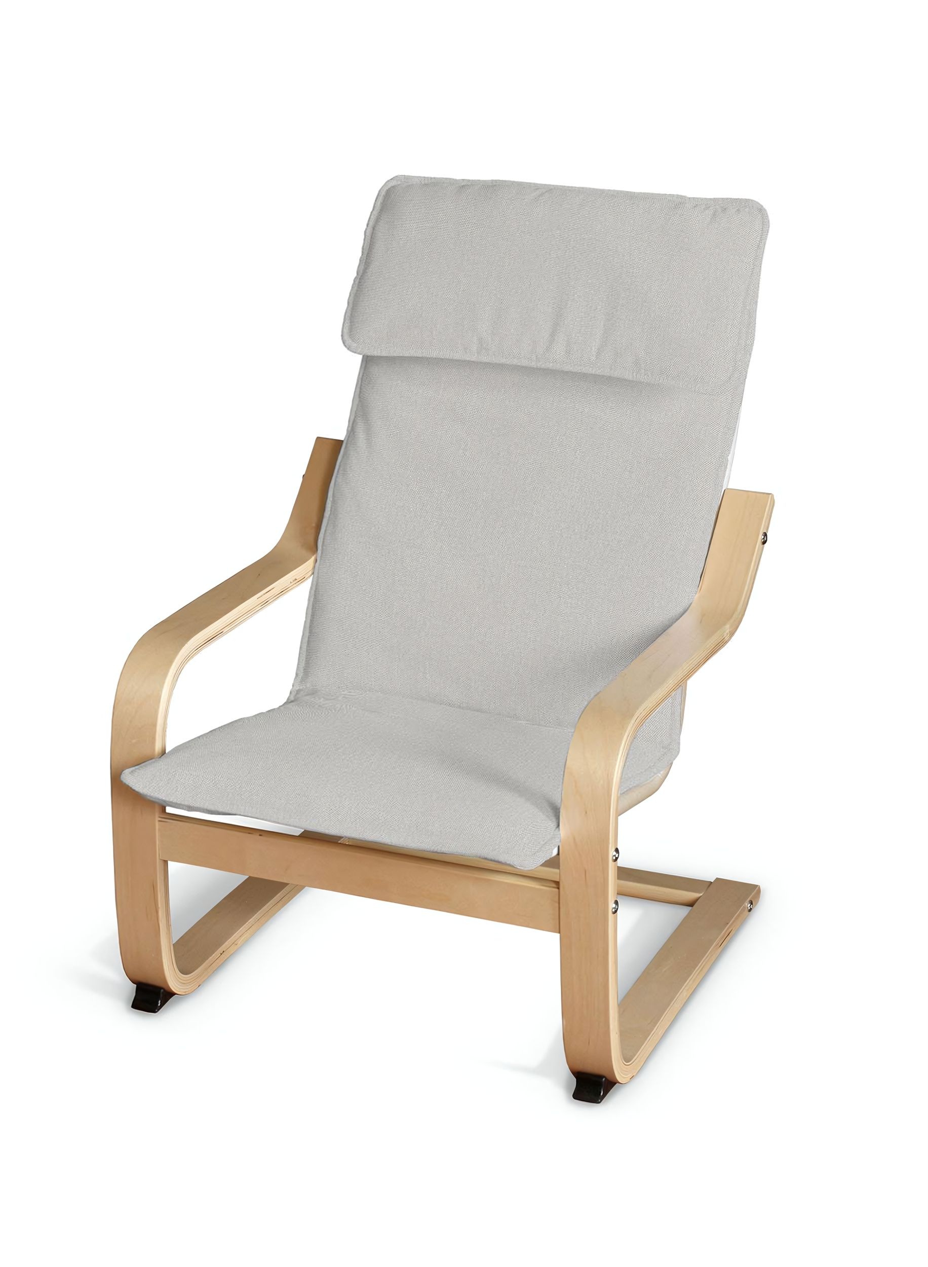 Poäng kussen voor een kinderstoel kleur product grijs stof met structuur