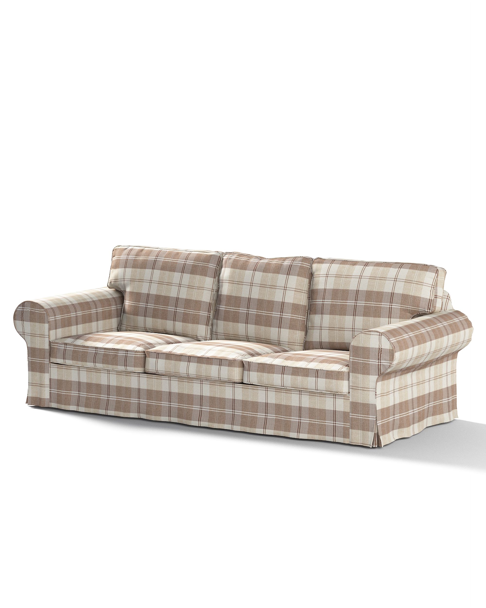 Ektorp hoes 3-zits slaapbank nieuw model (2013) kleur product beige stof met structuur, met patroon