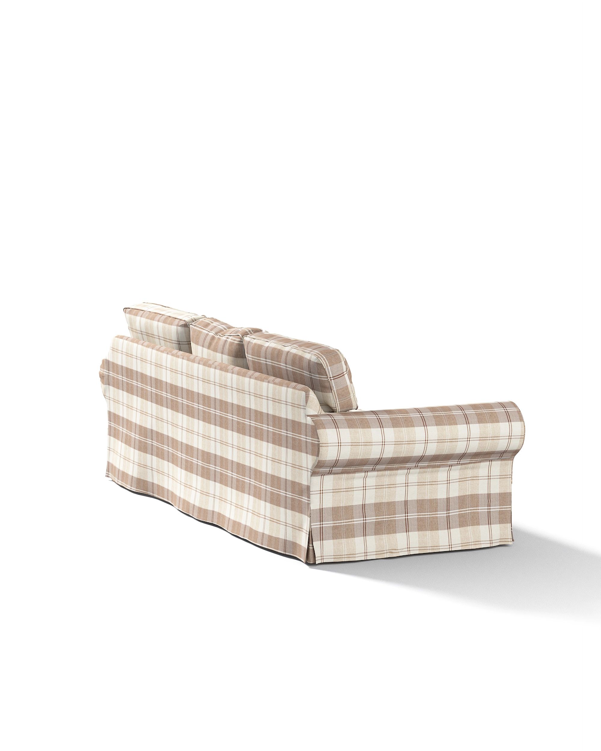 Ektorp hoes 3-zits slaapbank nieuw model (2013) kleur product beige stof met structuur, met patroon (hover)