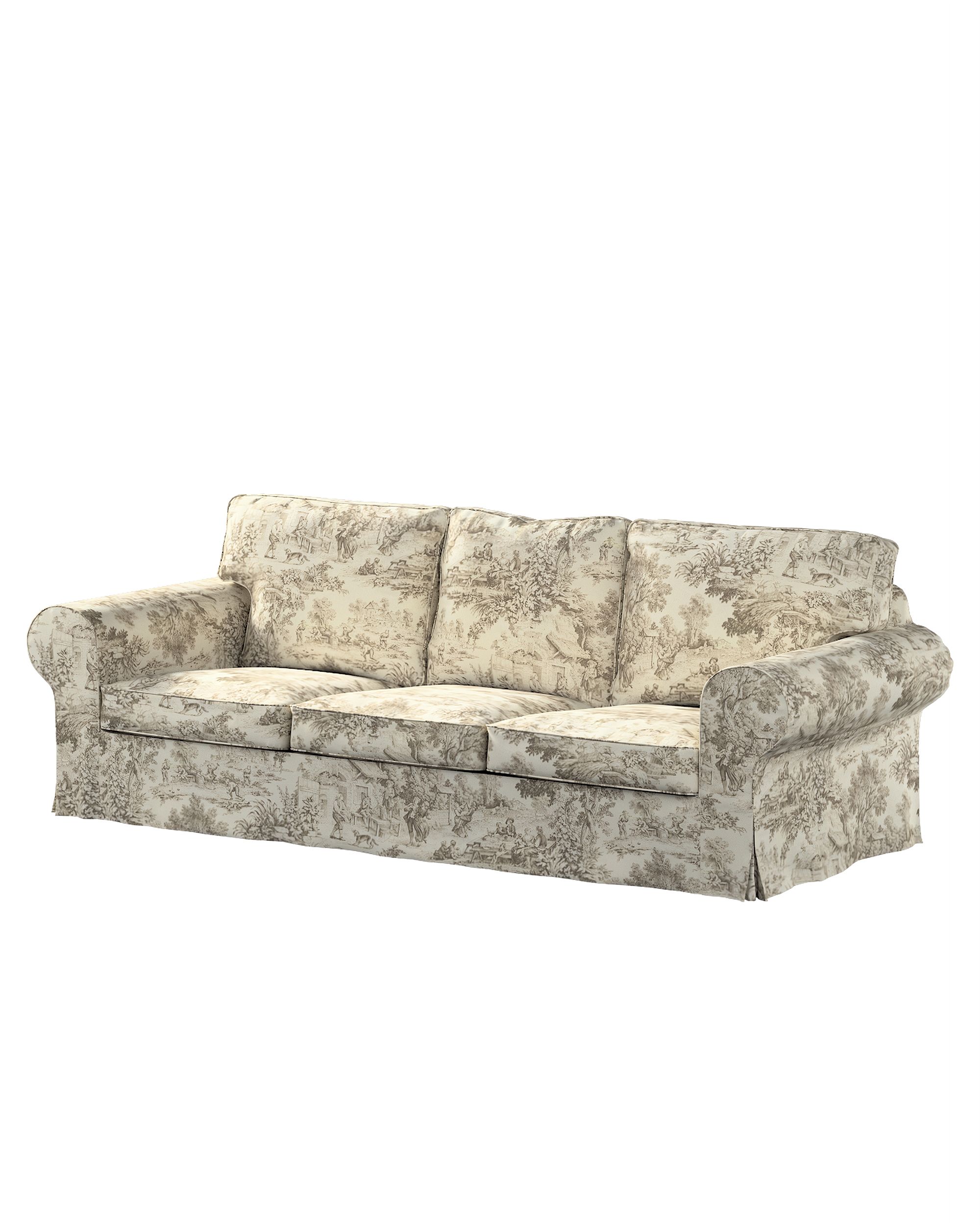 Ektorp hoes 3-zits slaapbank nieuw model (2013) kleur product bruin stof met patroon