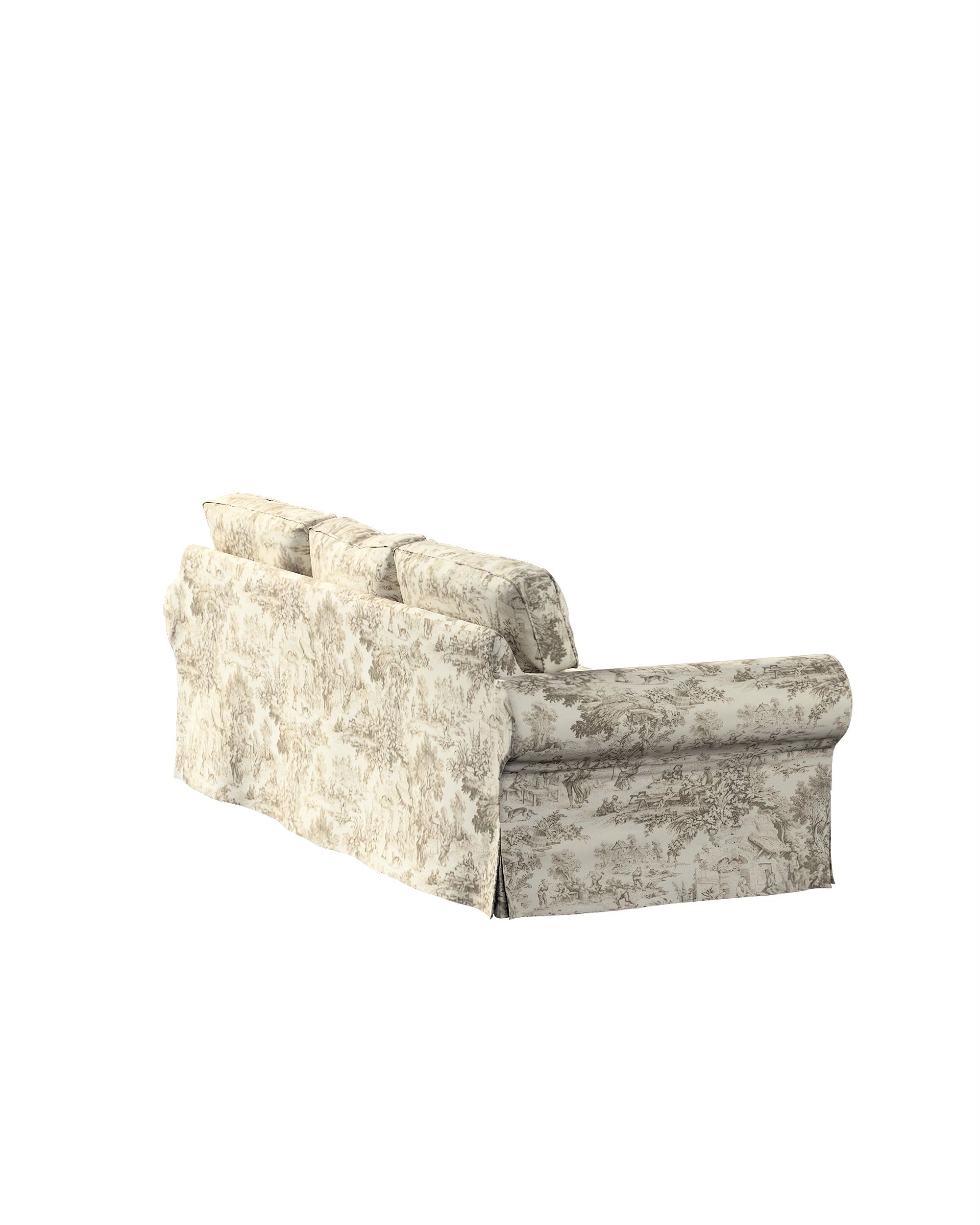 Ektorp hoes 3-zits slaapbank nieuw model (2013) kleur product bruin stof met patroon (hover)