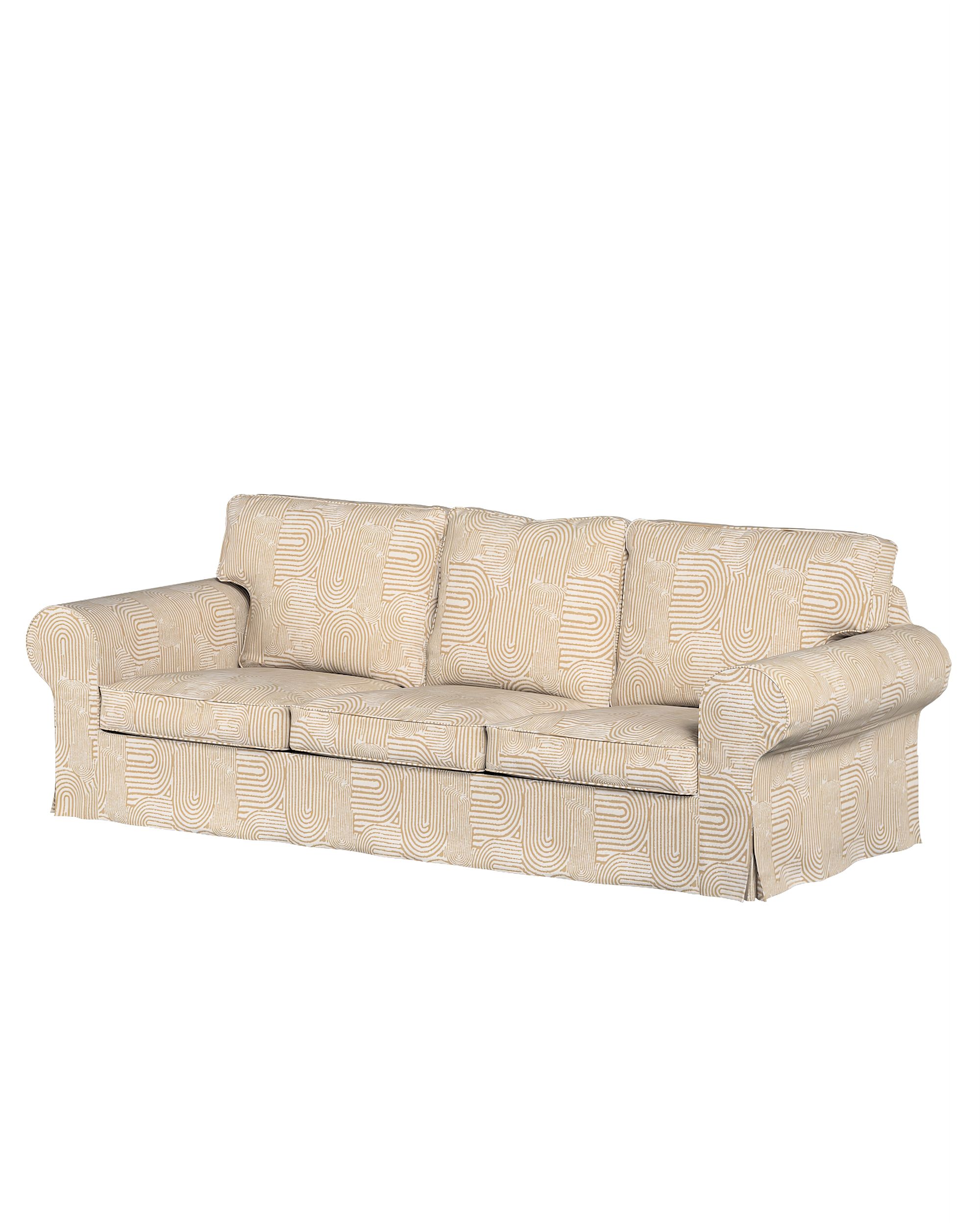 Ektorp hoes 3-zits slaapbank nieuw model (2013) kleur product beige stof met structuur, met patroon