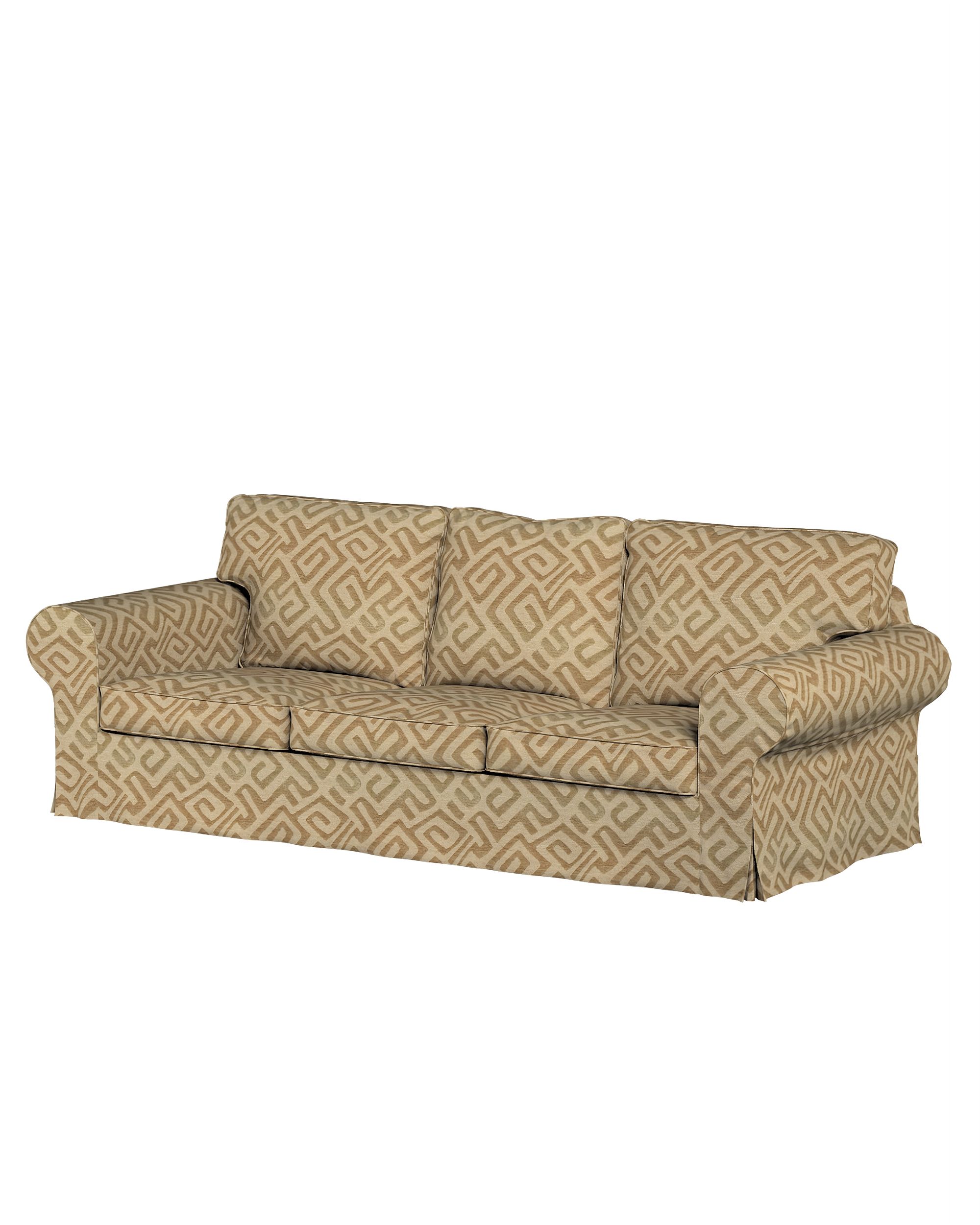 Ektorp hoes 3-zits slaapbank nieuw model (2013) kleur product beige stof met structuur, met patroon