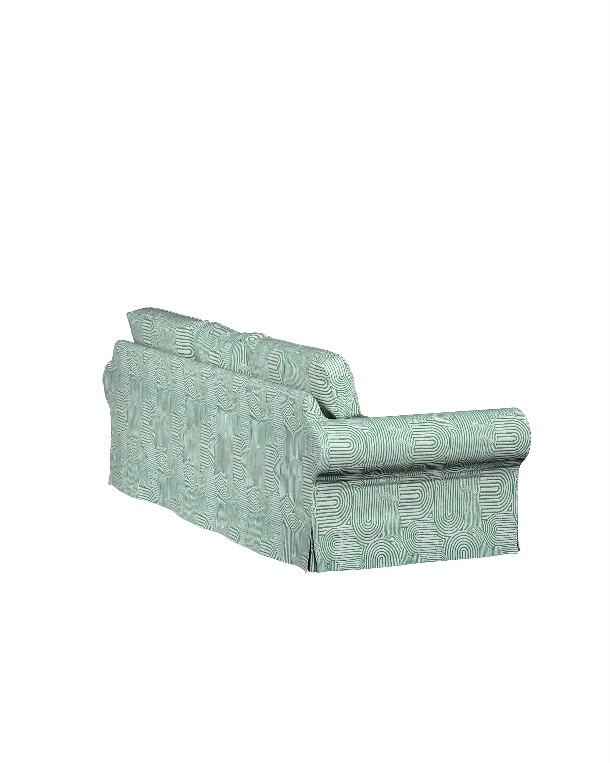Ektorp hoes 3-zits slaapbank nieuw model (2013) kleur product groen stof met structuur, met patroon (hover)