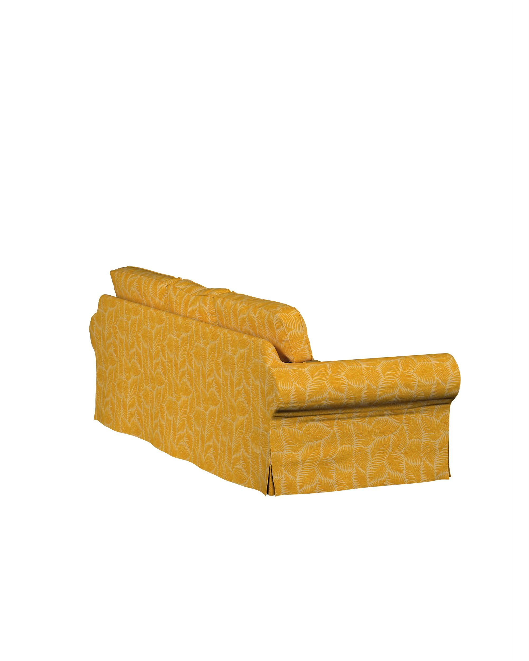 Ektorp hoes 3-zits slaapbank nieuw model (2013) kleur product geel stof met structuur, met patroon (hover)