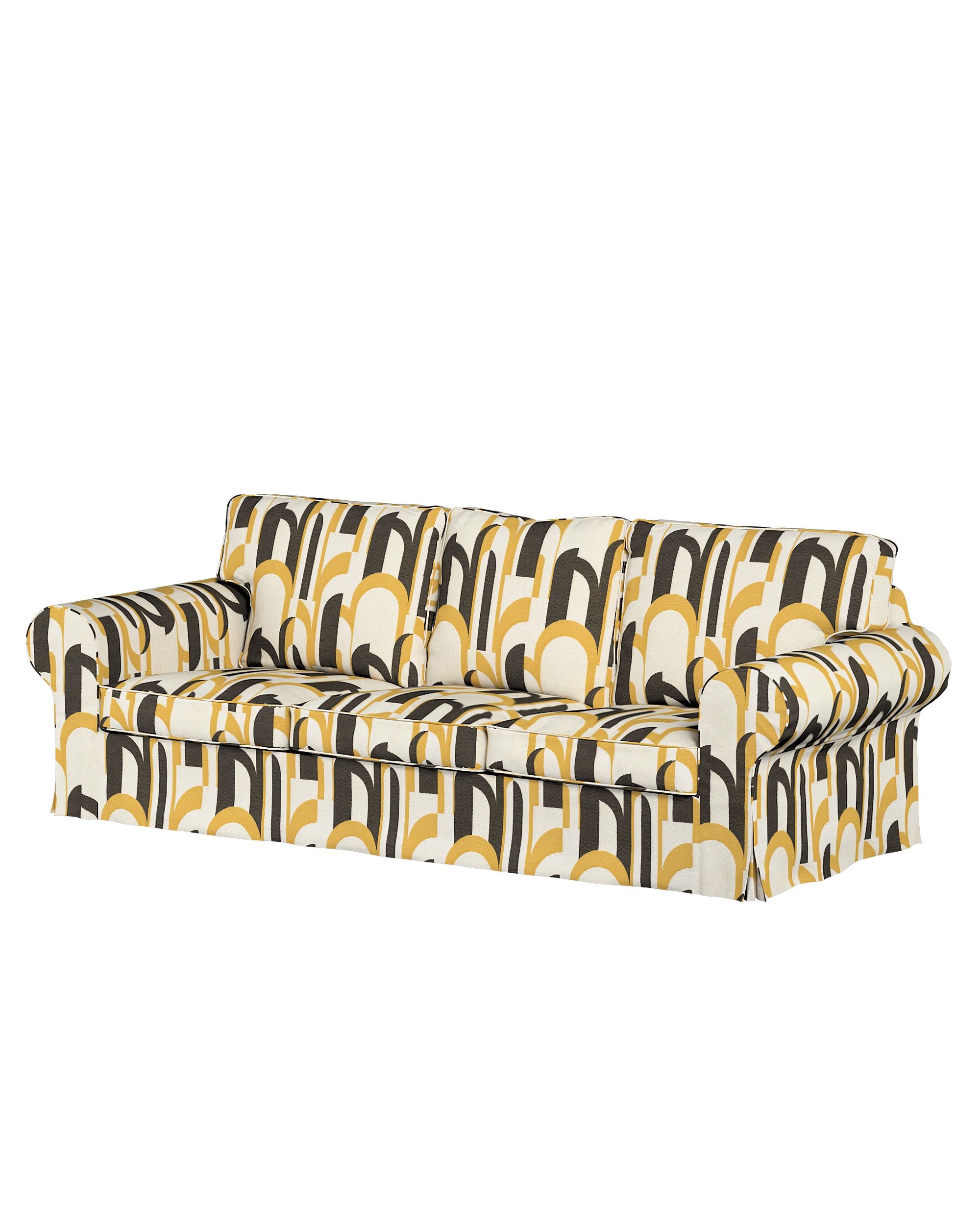 Ektorp hoes 3-zits slaapbank nieuw model (2013) kleur product meerkleurig stof met structuur, met patroon