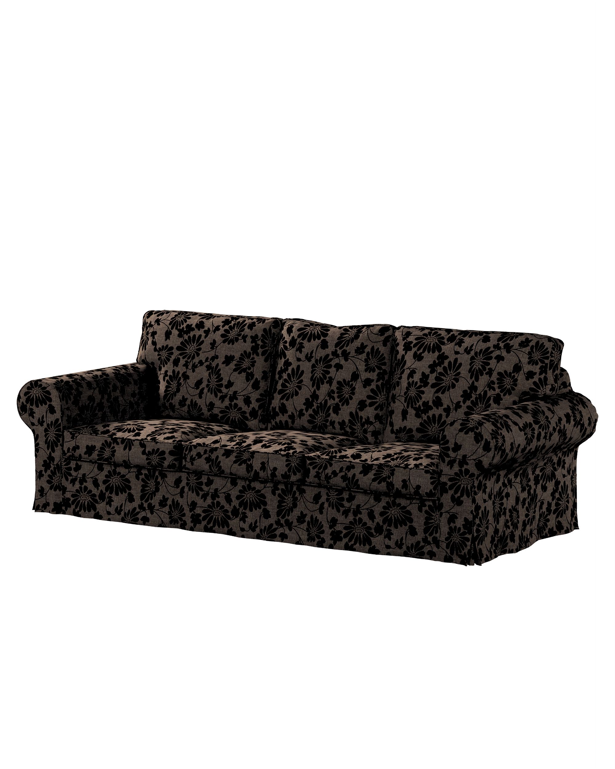 Ektorp hoes 3-zits slaapbank nieuw model (2013) kleur product bruin stof met structuur, met patroon