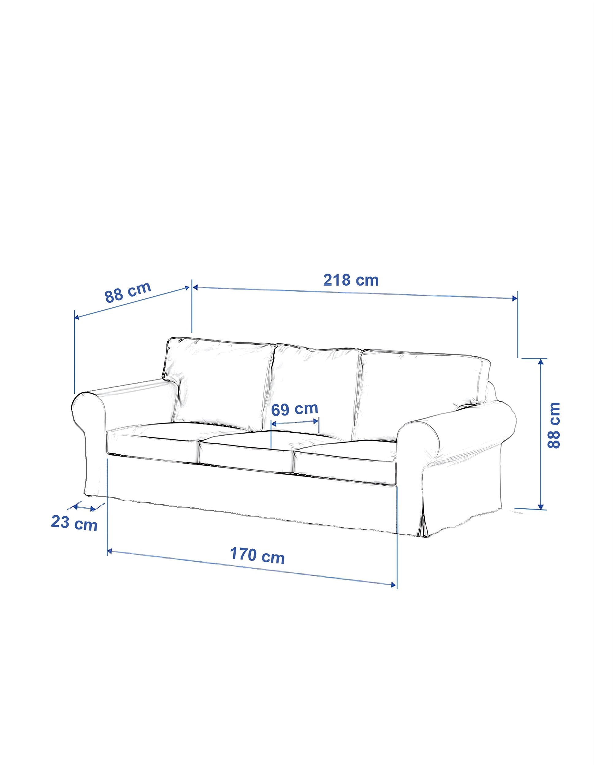 Ektorp hoes 3-zits slaapbank nieuw model (2013) kleur product beige stof glanzend, fluweel