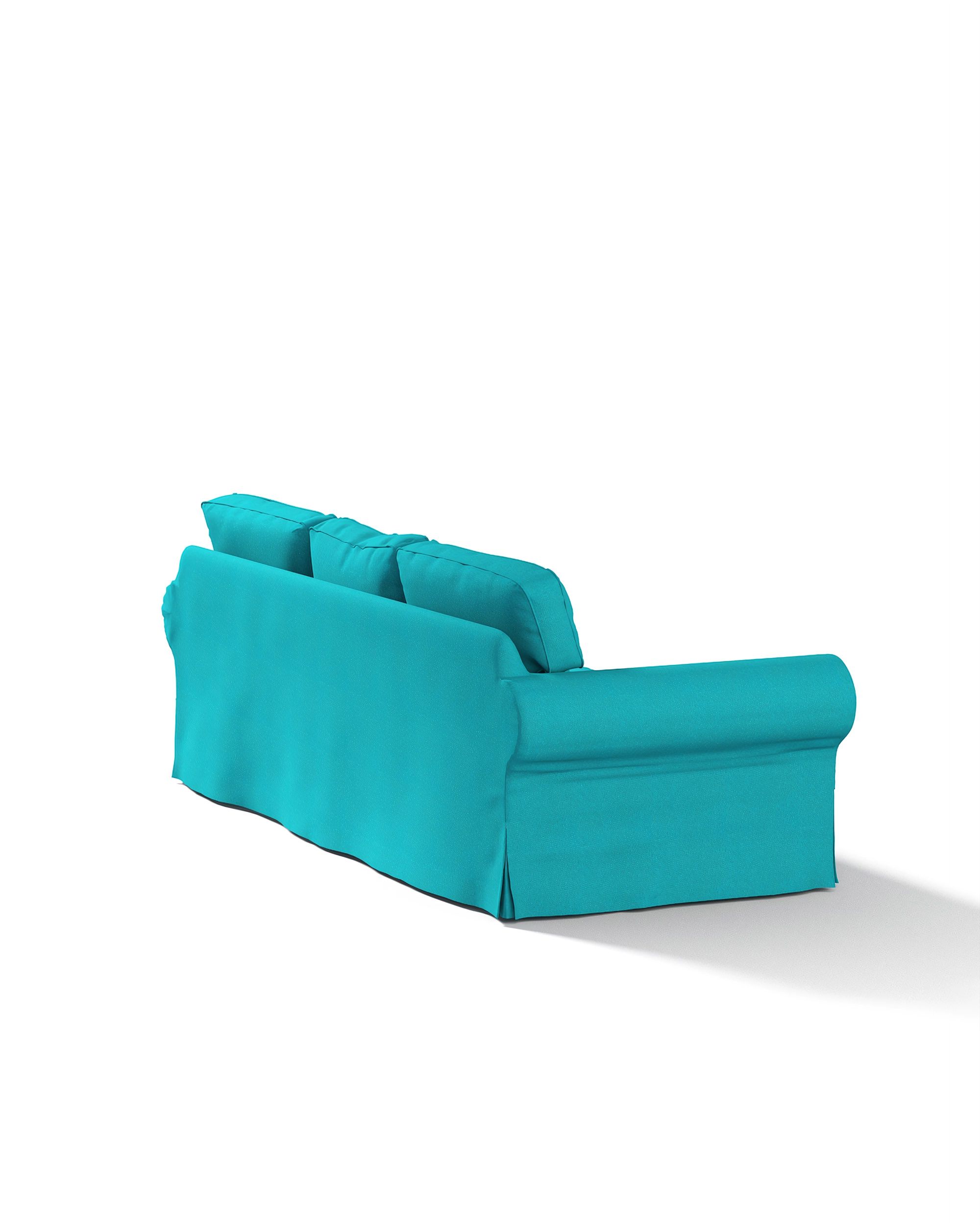 Ektorp hoes 3-zits slaapbank nieuw model (2013) kleur product blauw stof met structuur (hover)