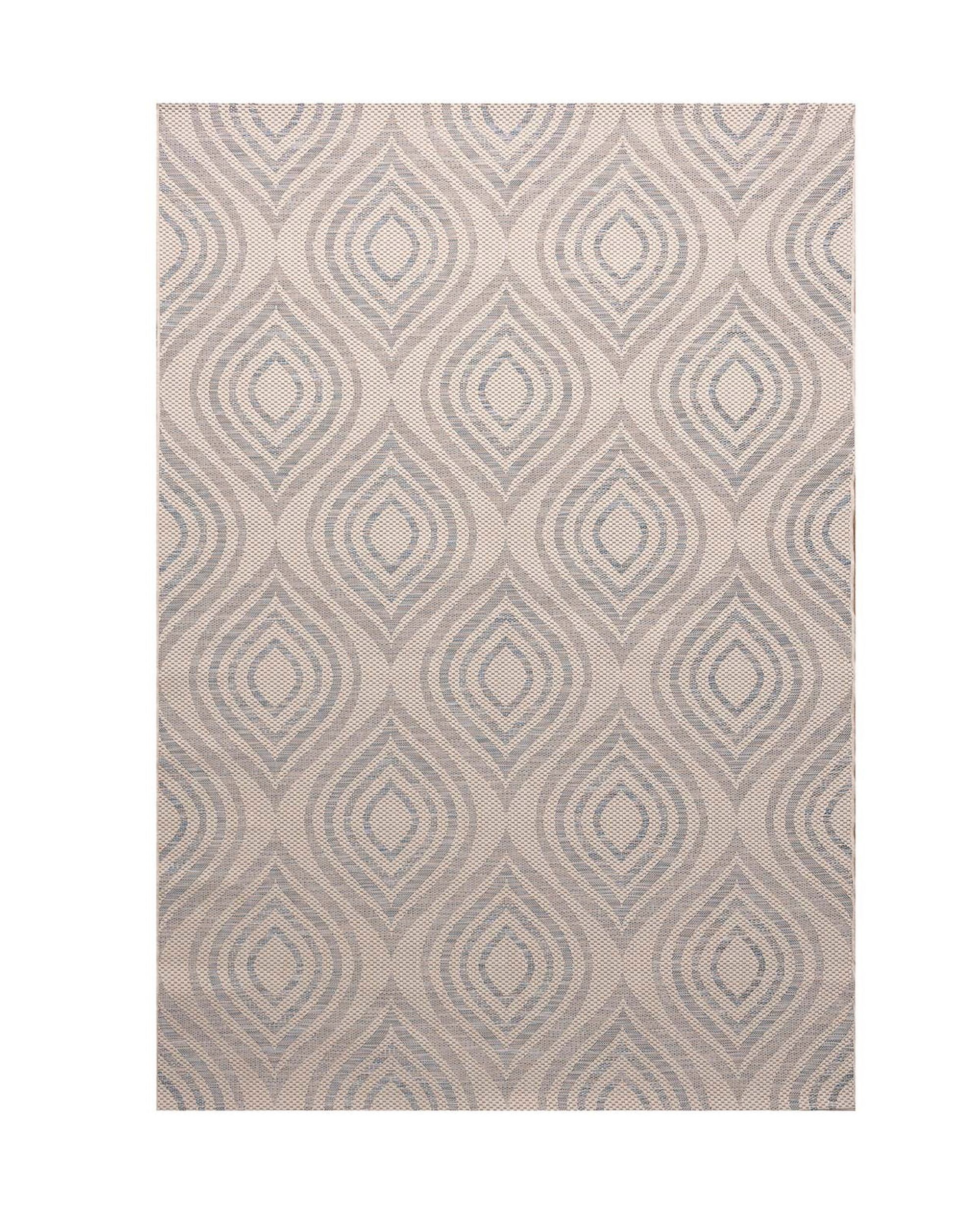 Vloerkleed Breeze wol/rauw/blauw 200x290 cm