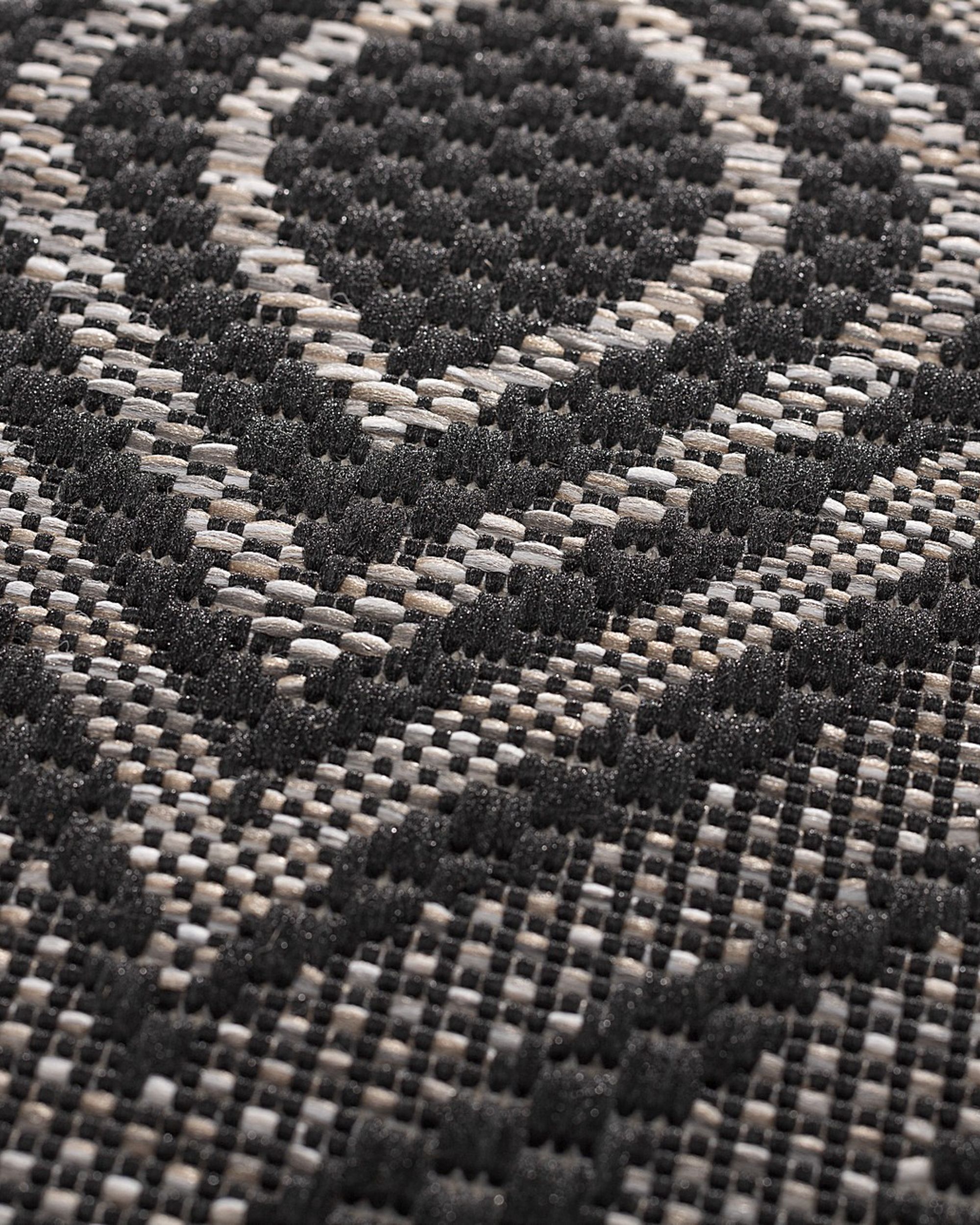 Vloerkleed Breeze 120 x 170 cm zwart / klifgrijs (hover)