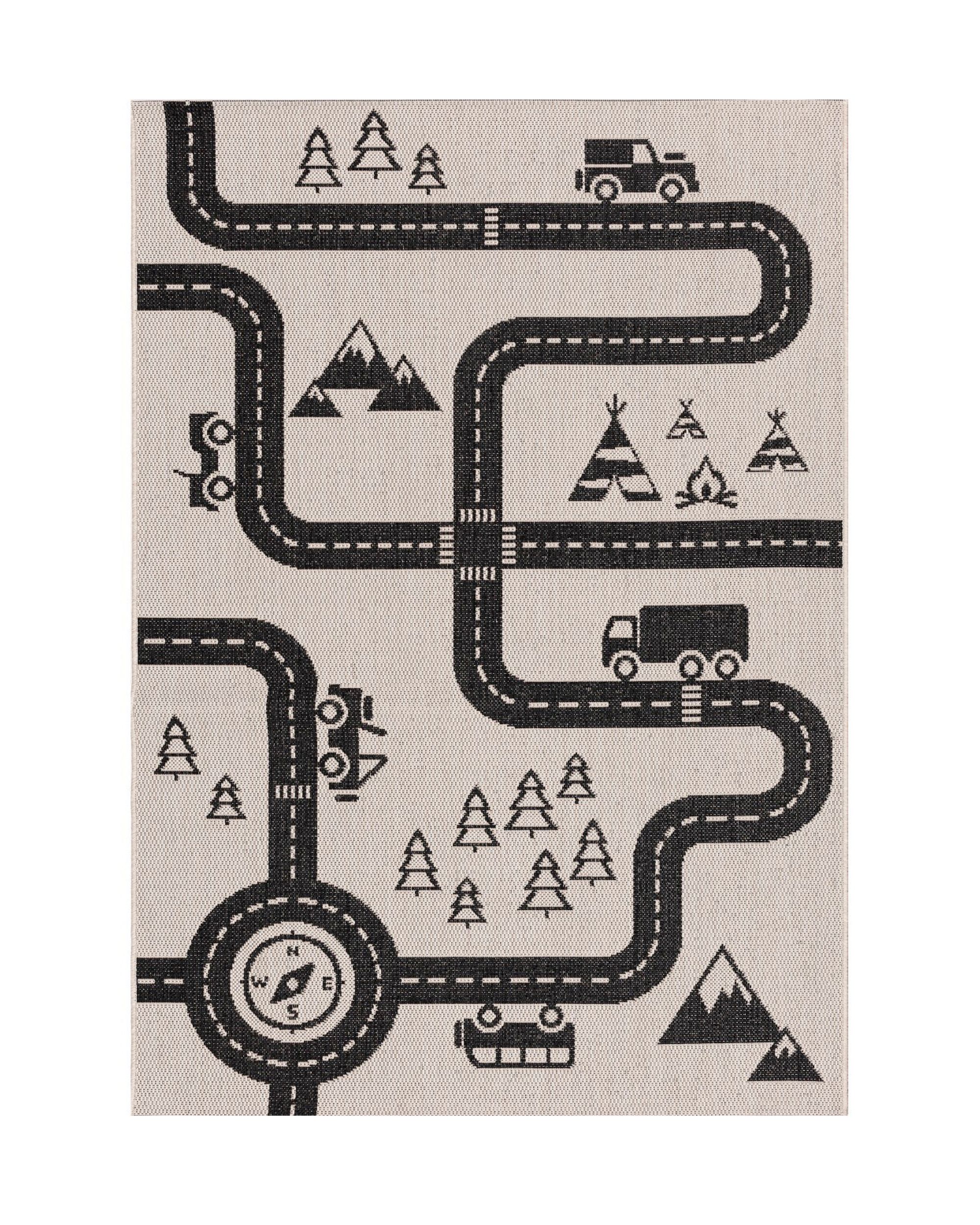 Vloerkleed Car Road 120x170 cm