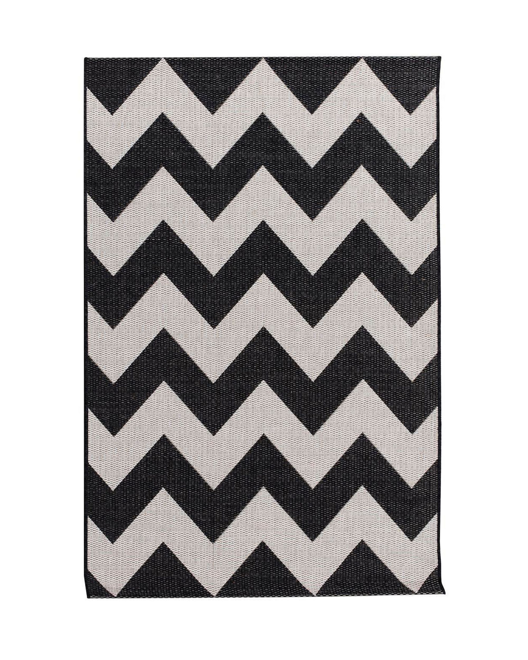 Vloerkleed Modern Chevron zwart 160x230 cm