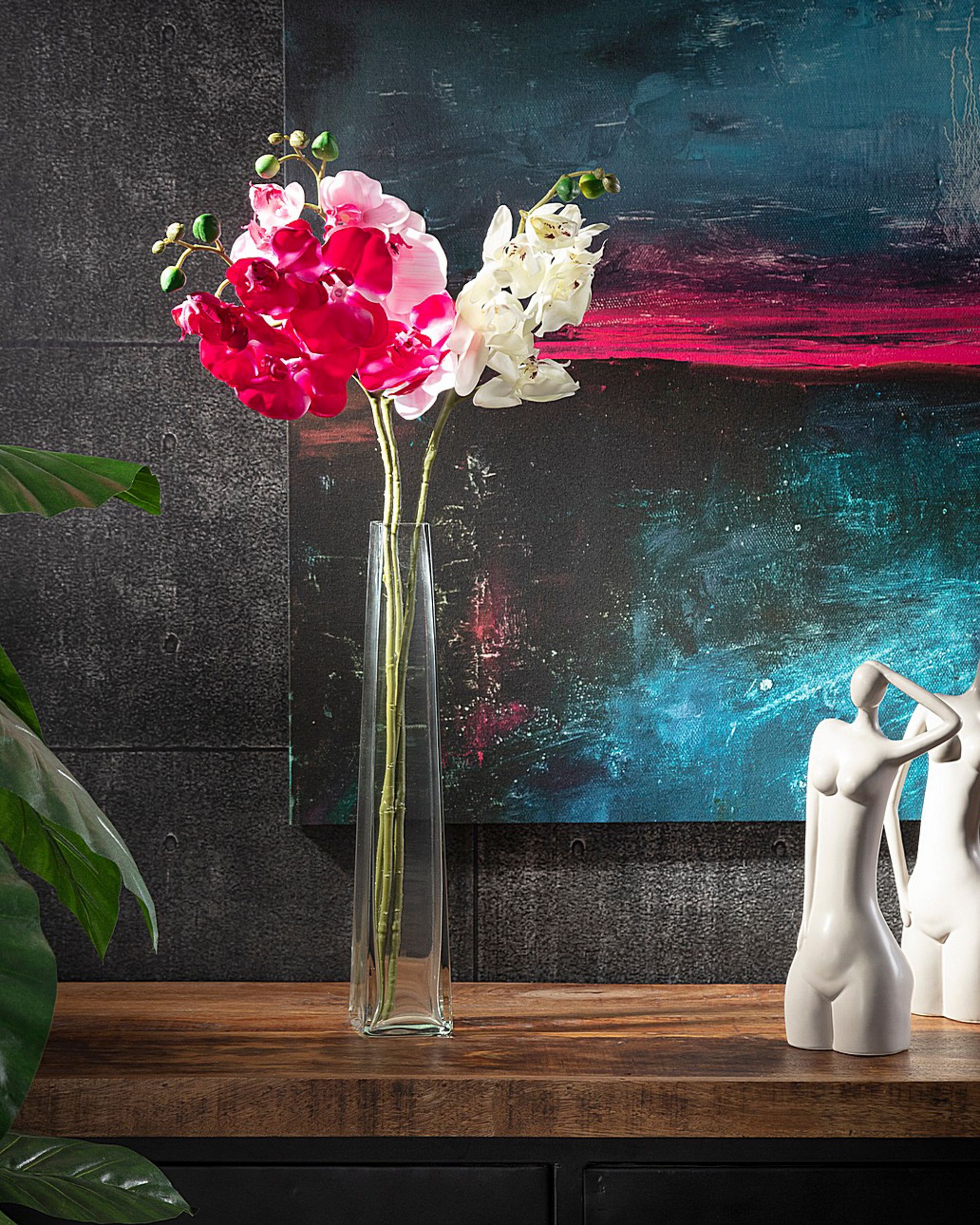 Kunstbloem Orchidee light pink 65cm (hover)