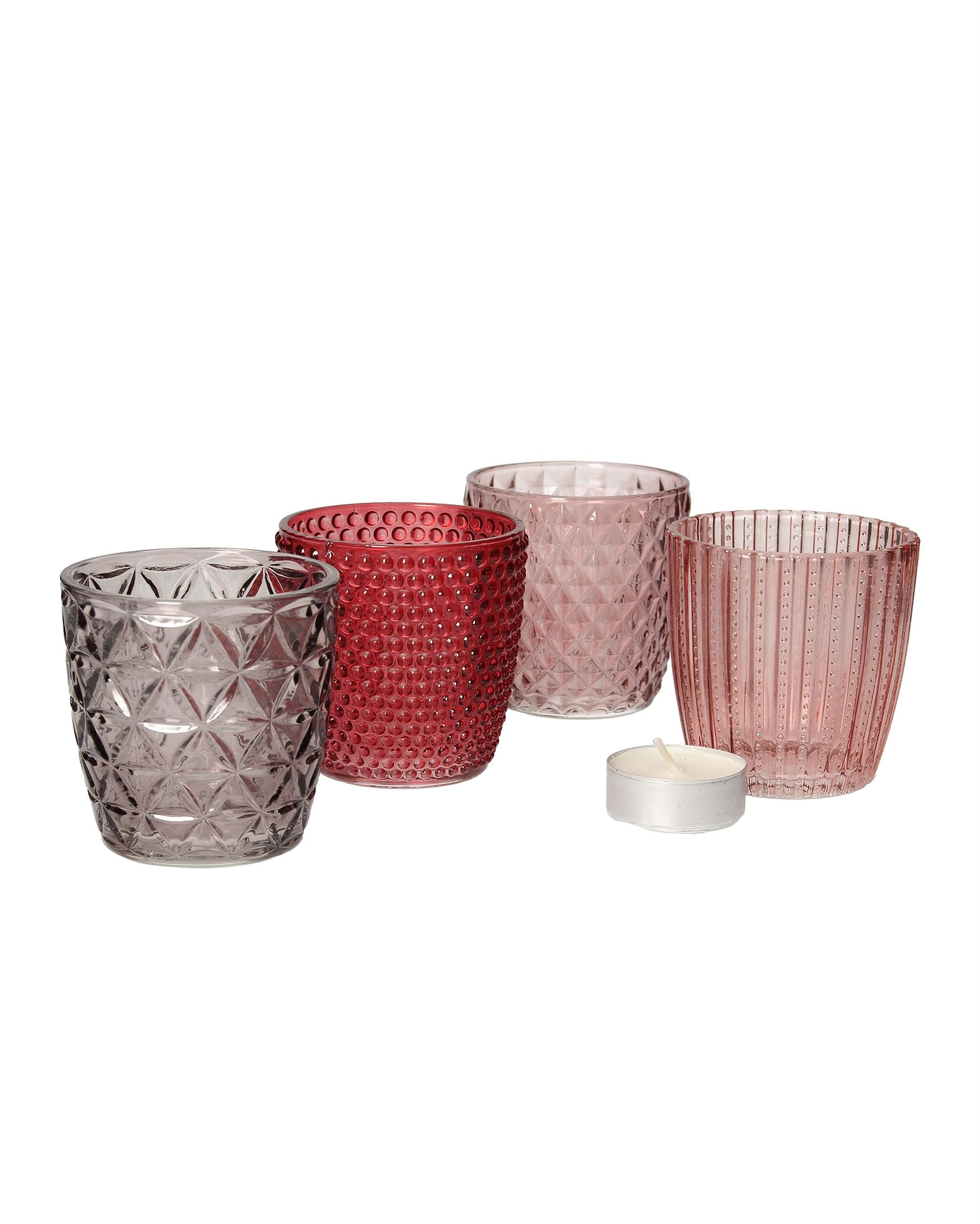 Waxinelichthouders Altare, set van 4 stuks, Roze (hover)
