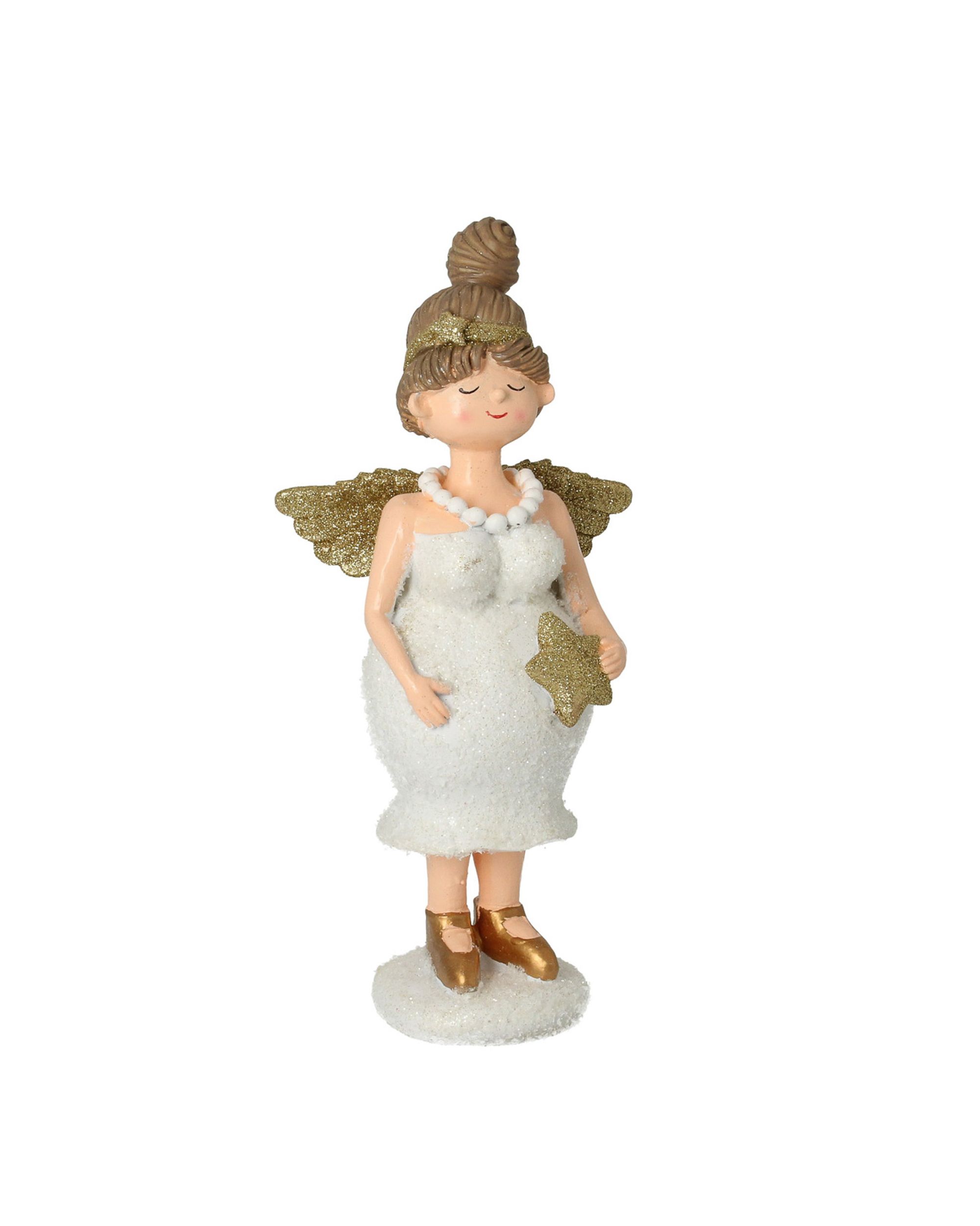 Decoratief Figuur Angel Star 30 cm Goudkleurig (hover)