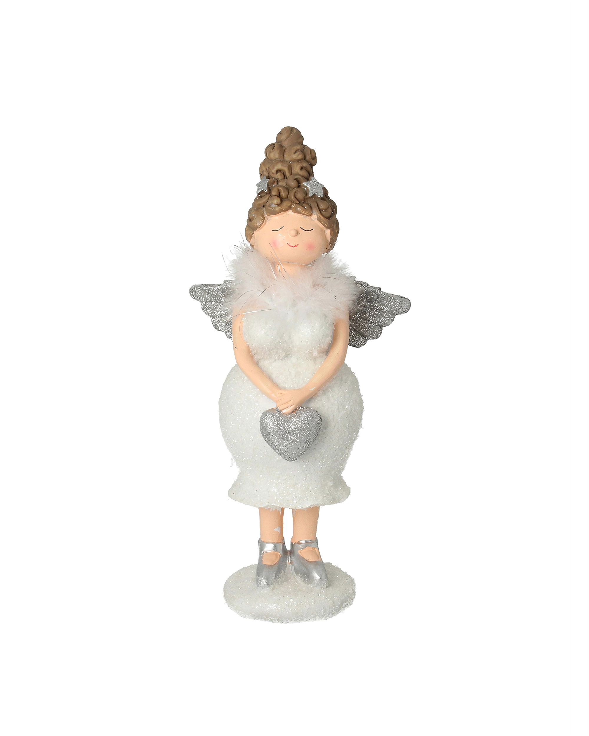 Decoratief Figuur Angel Heart 30 cm Zilverkleurig