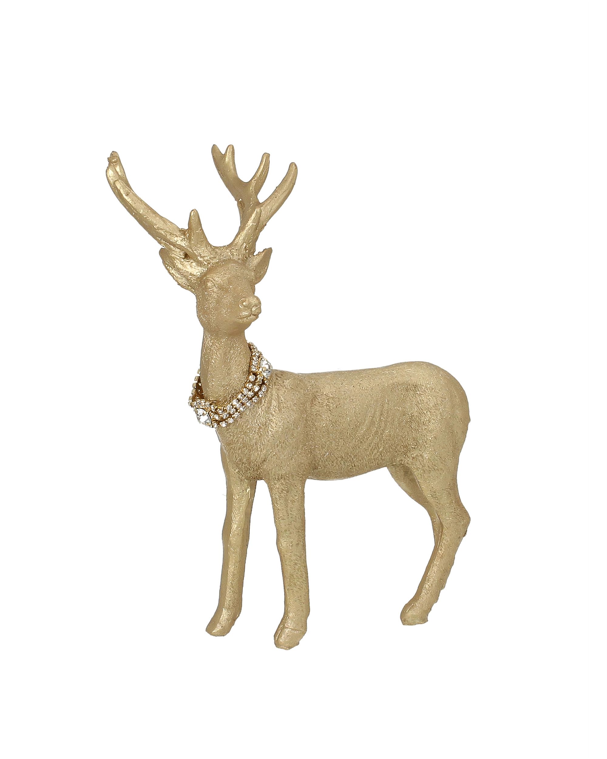 Figuur Deer Gold 18x8x23 cm