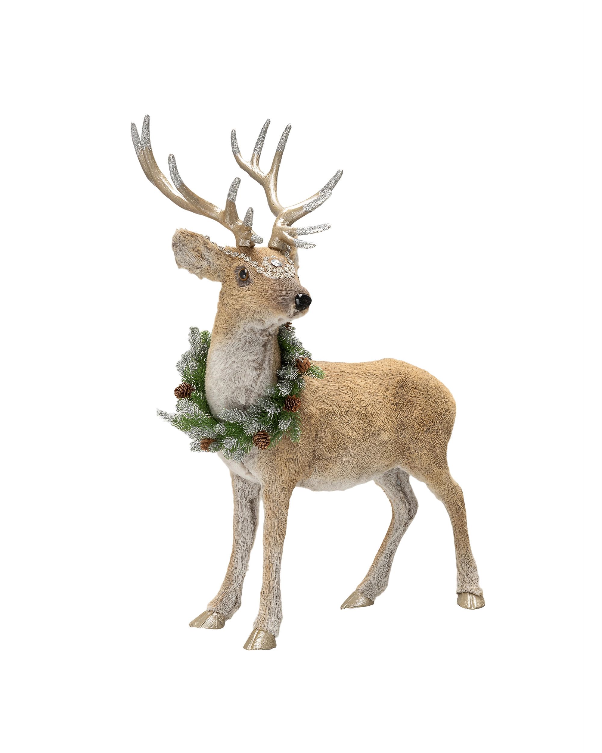Decoratief Figuur Winter Deer 60x35x77 cm