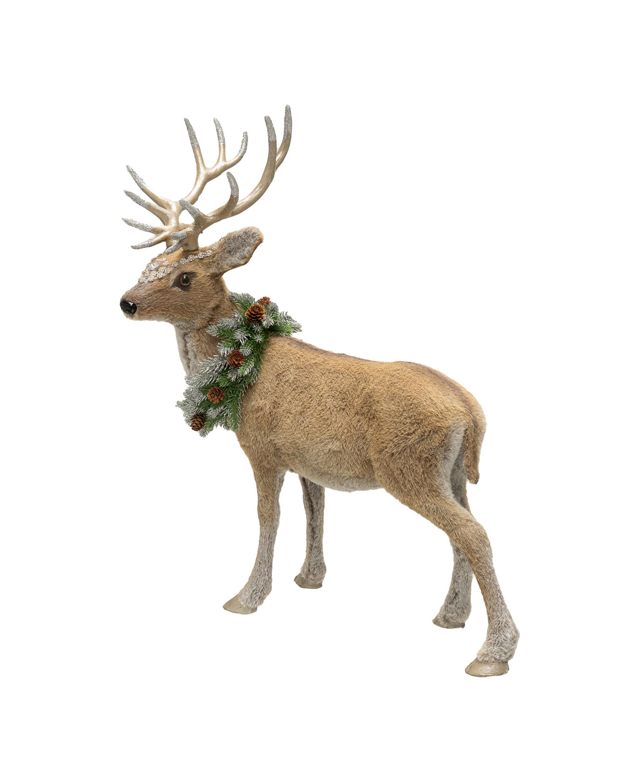 Decoratief Figuur Winter Deer 60x35x77 cm (hover)