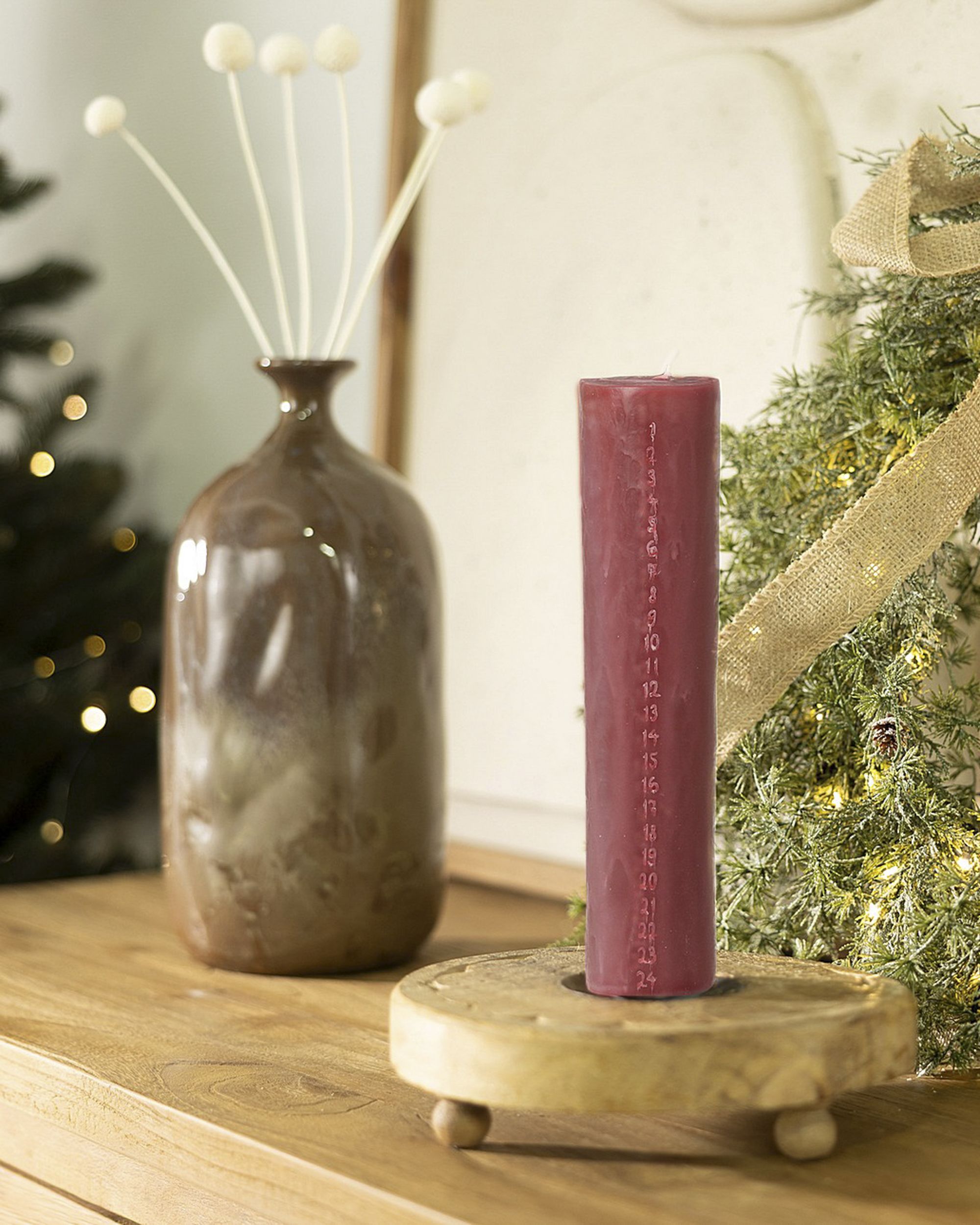 Adventskaars bordeaux 25 cm (hover)