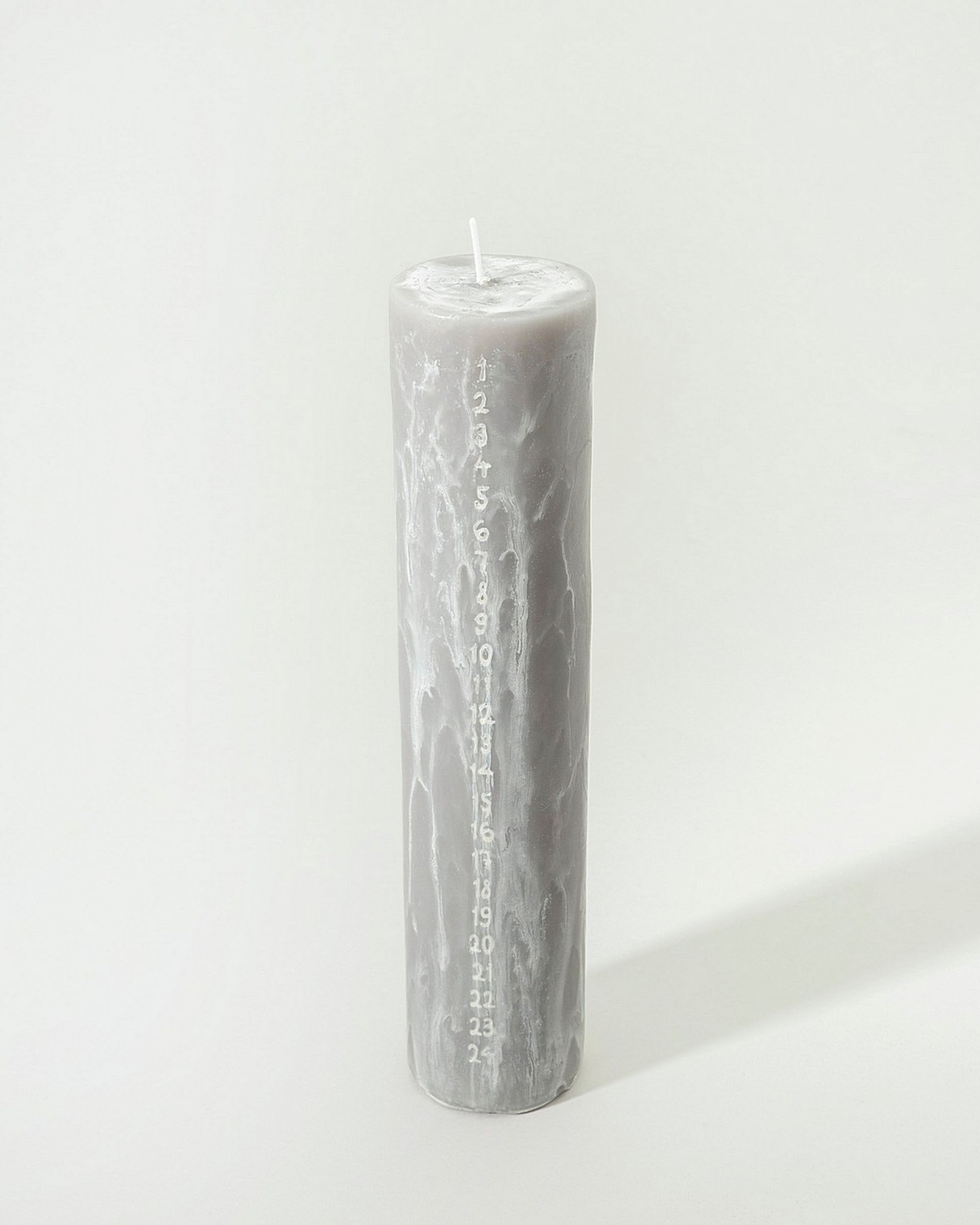 Adventskaars grijs 25 cm