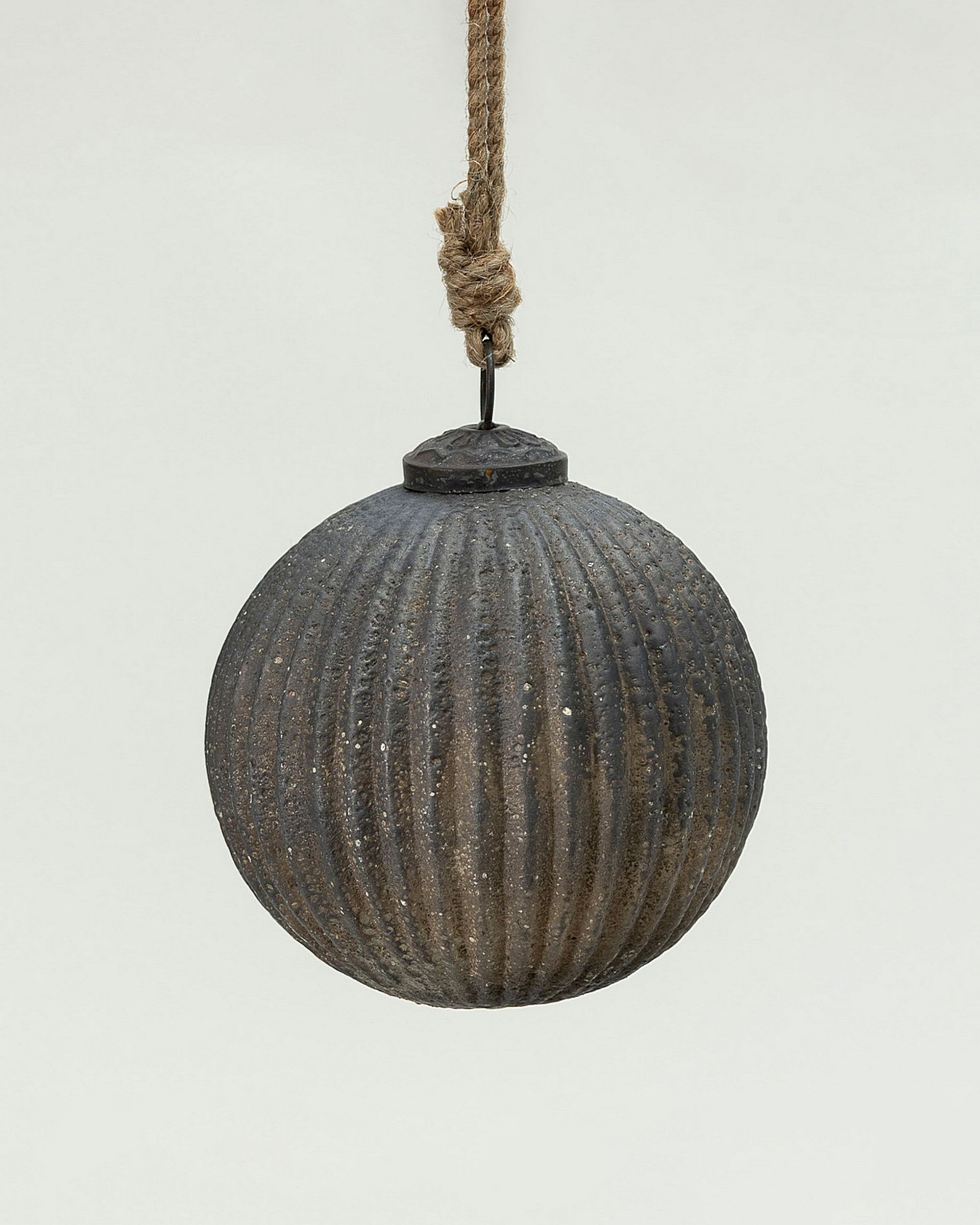 Kerstbal Rustic Black 10 cm