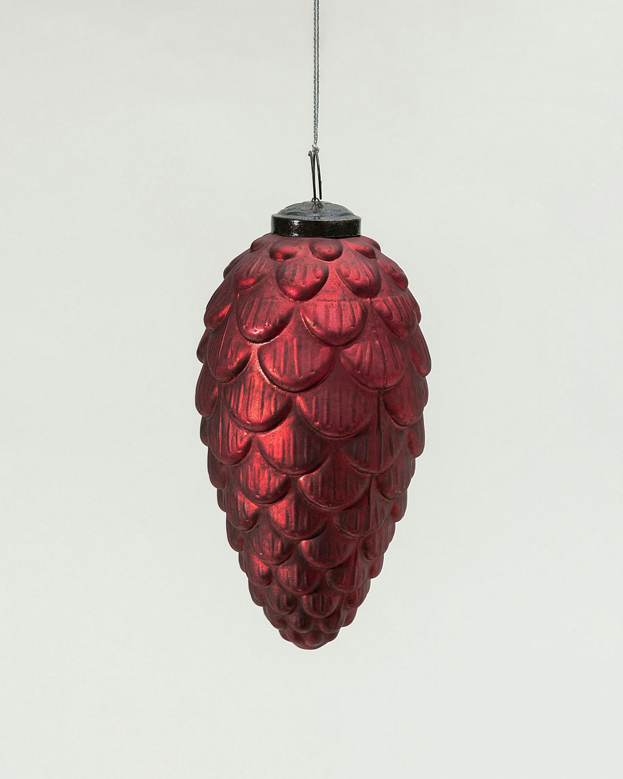 Kerstbal Pinecone Rood 8x8x15 cm