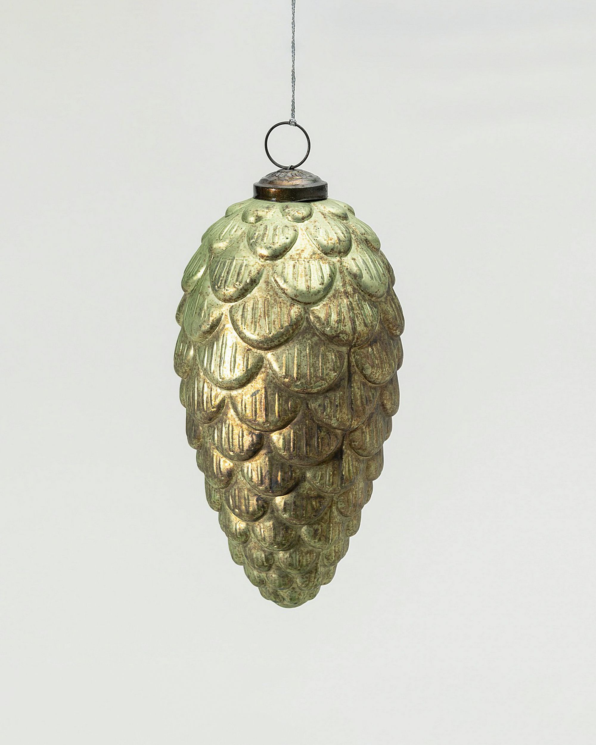 Kerstbal Pinecone Groen 8x8x15 cm