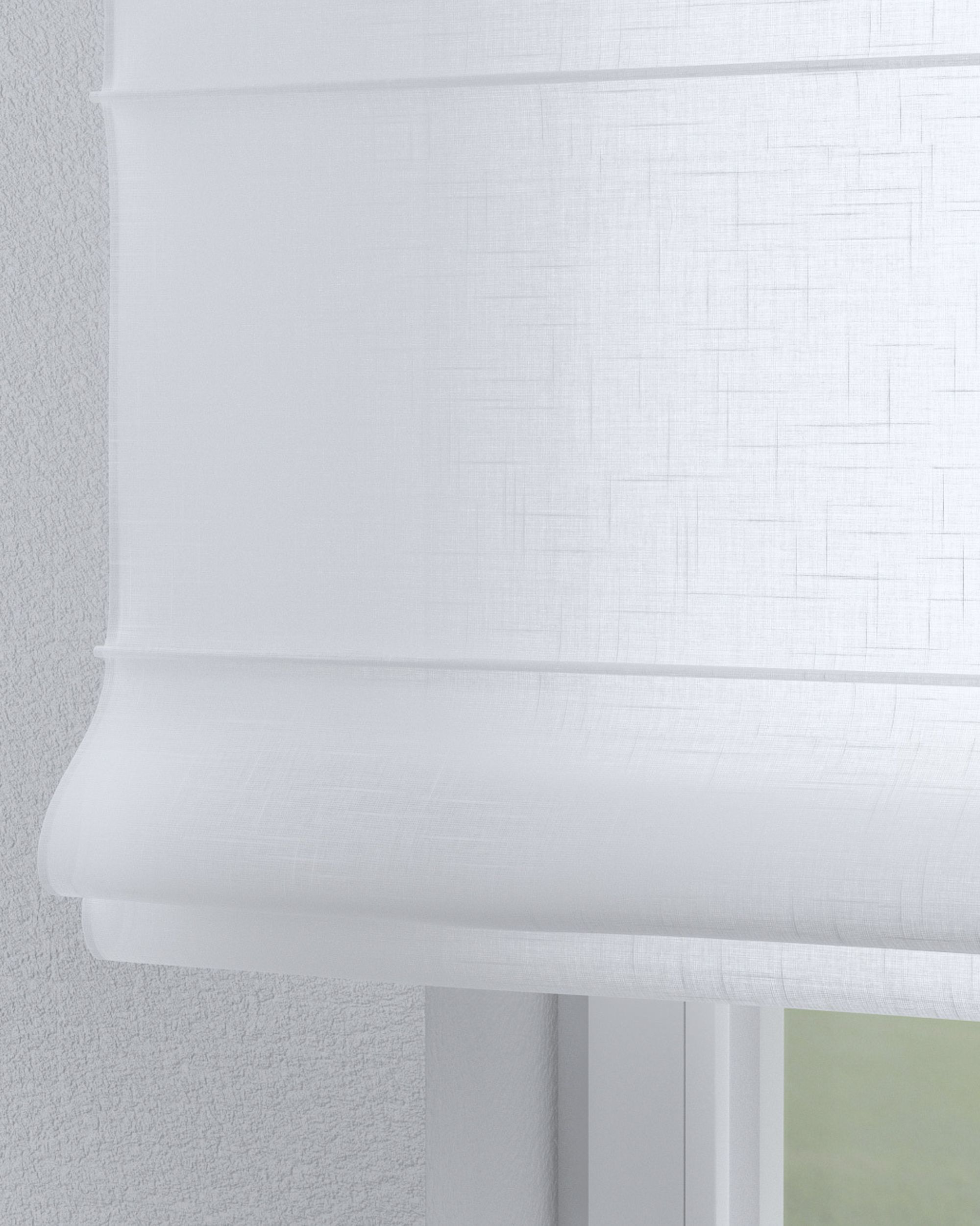Vouwgordijn Turijn kleur product wit stof halftransparant, met structuur (hover)