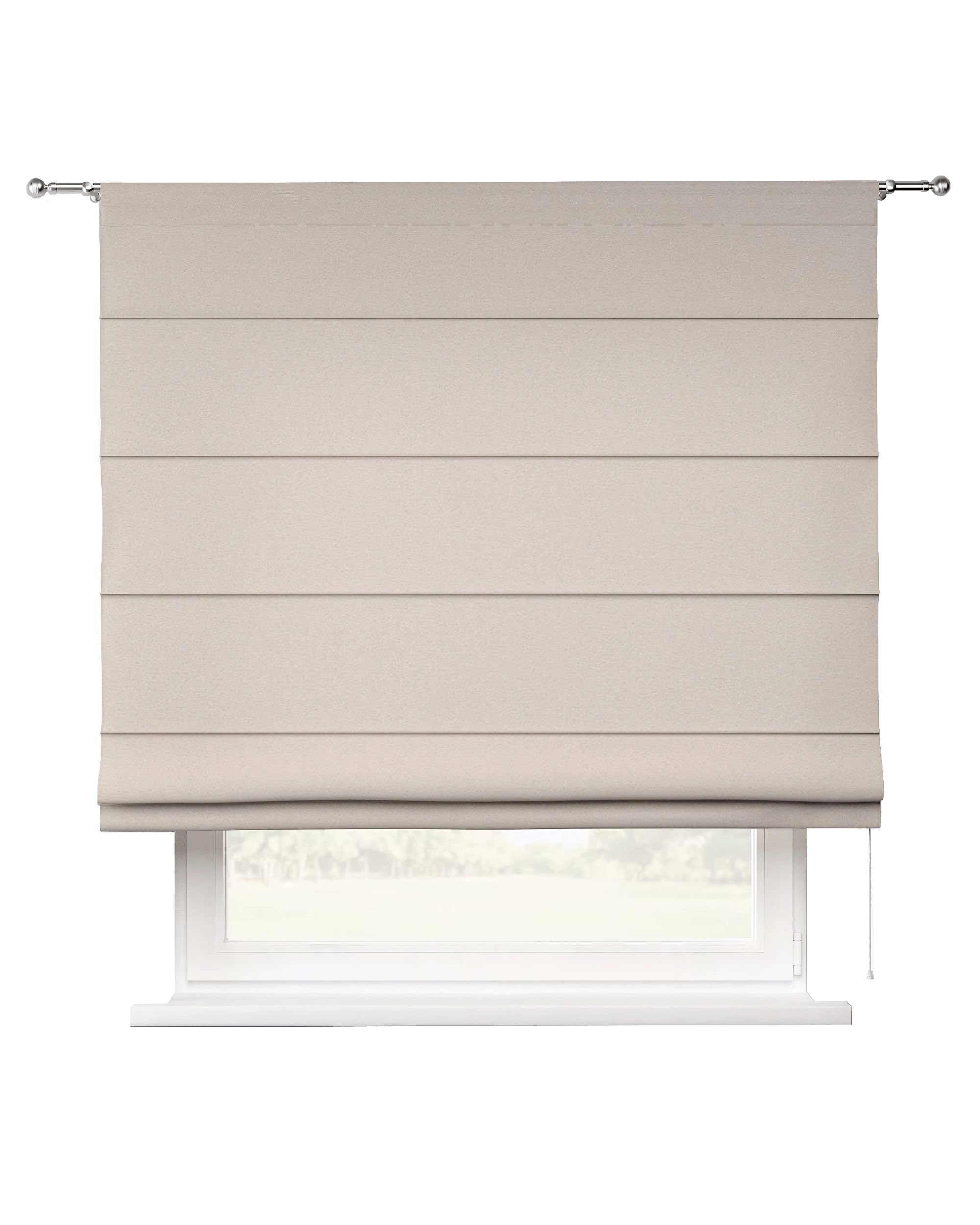 Vouwgordijn Turijn kleur product beige stof met structuur
