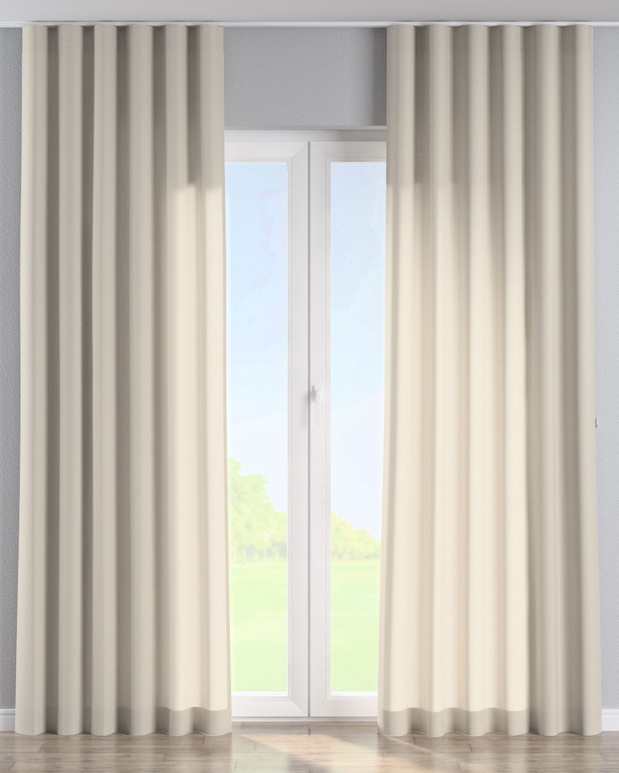 Golfgordijn kleur product beige stof halftransparant, met structuur, linnen (hover)