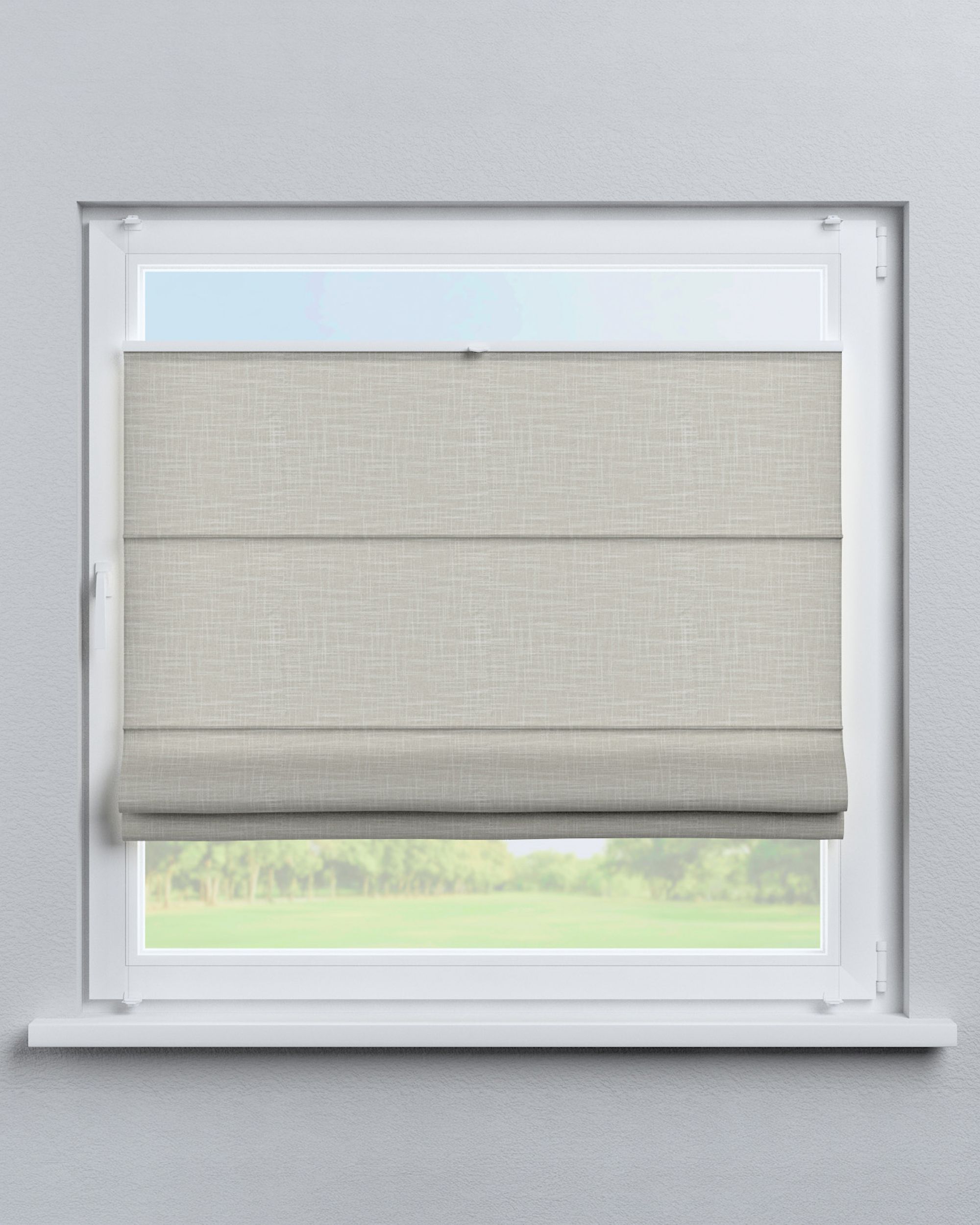 Flexibele vouwgordijn Sicilië kleur product beige stof met structuur (hover)