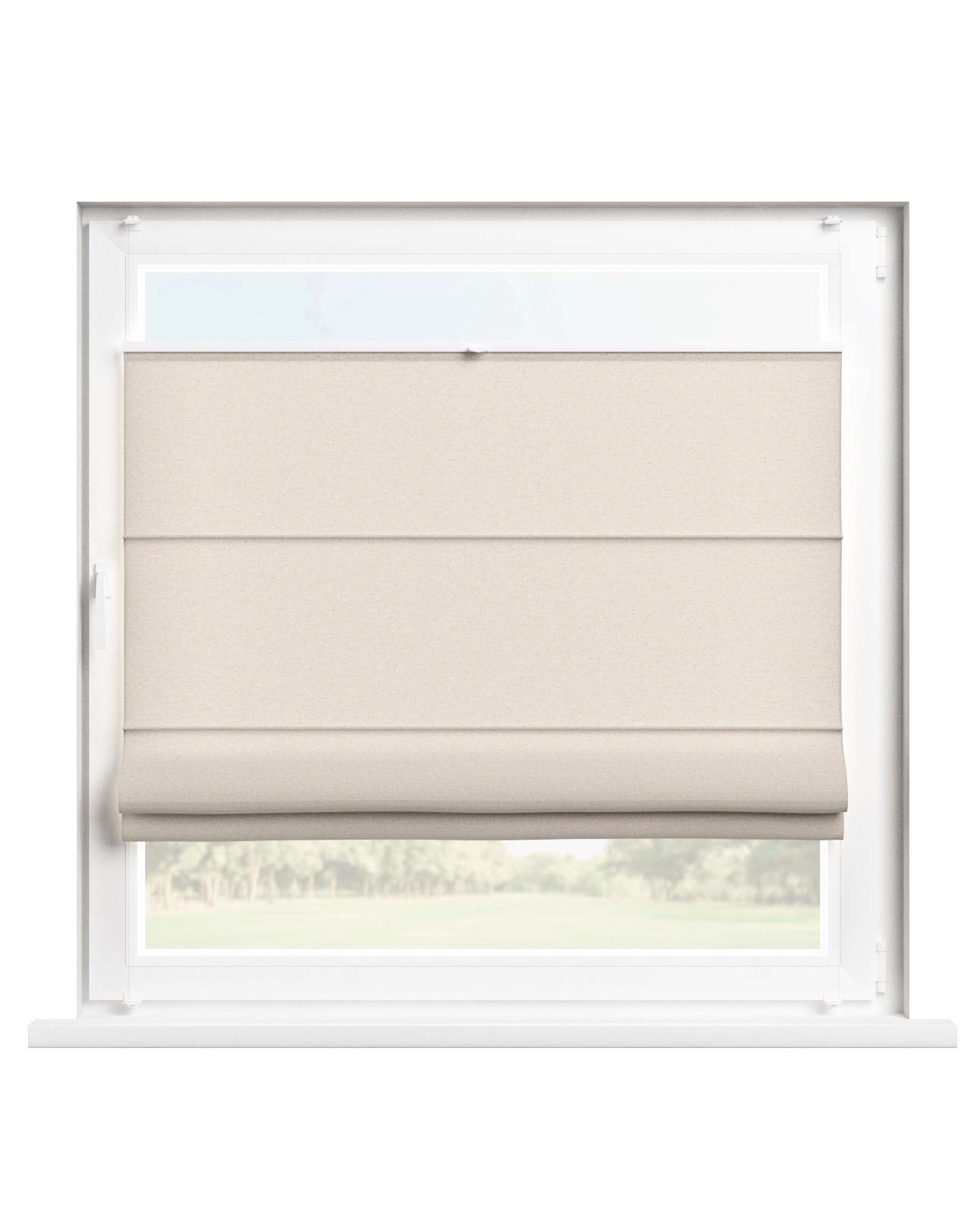 Flexibele vouwgordijn Sicilië kleur product beige stof met structuur