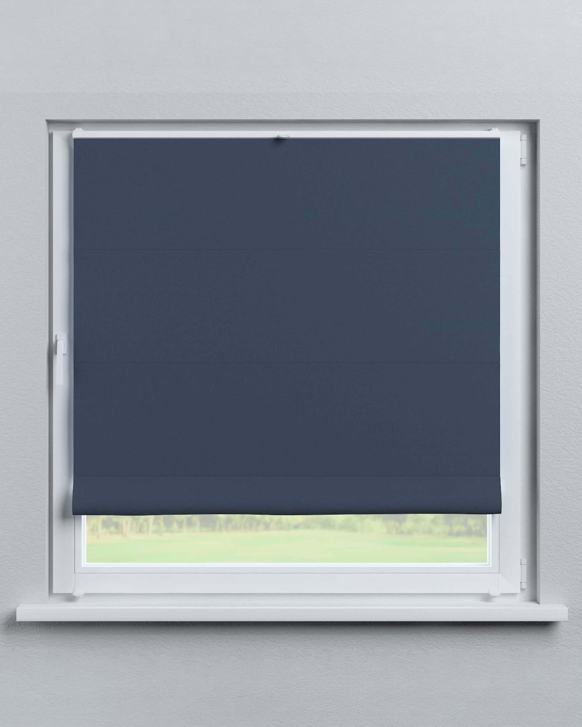 Flexibele vouwgordijn Sicilië kleur product donkerblauw stof verduisterend (hover)